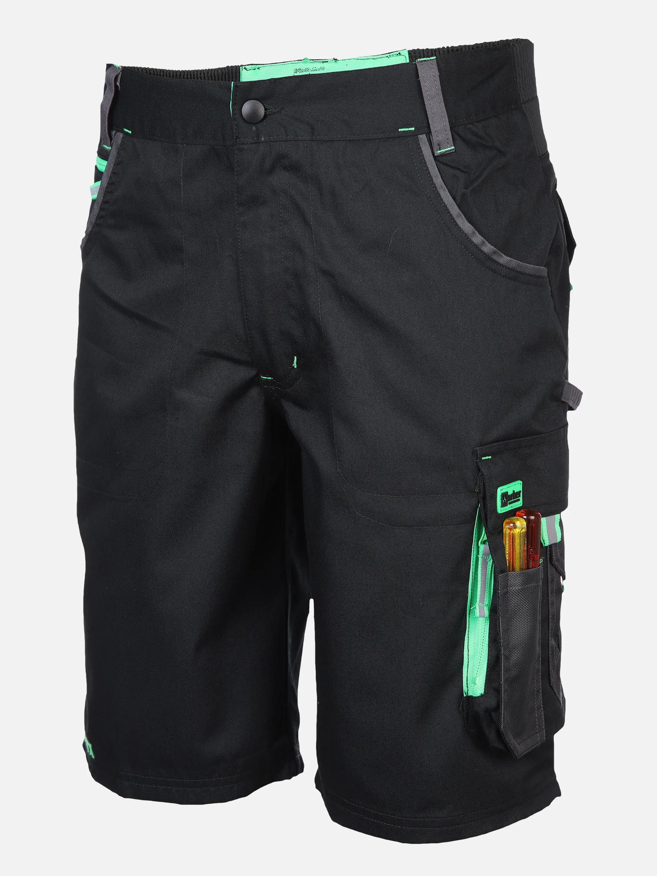 Worker He. Workershort Flex Grün 862756 BLACK/GRÜN 1