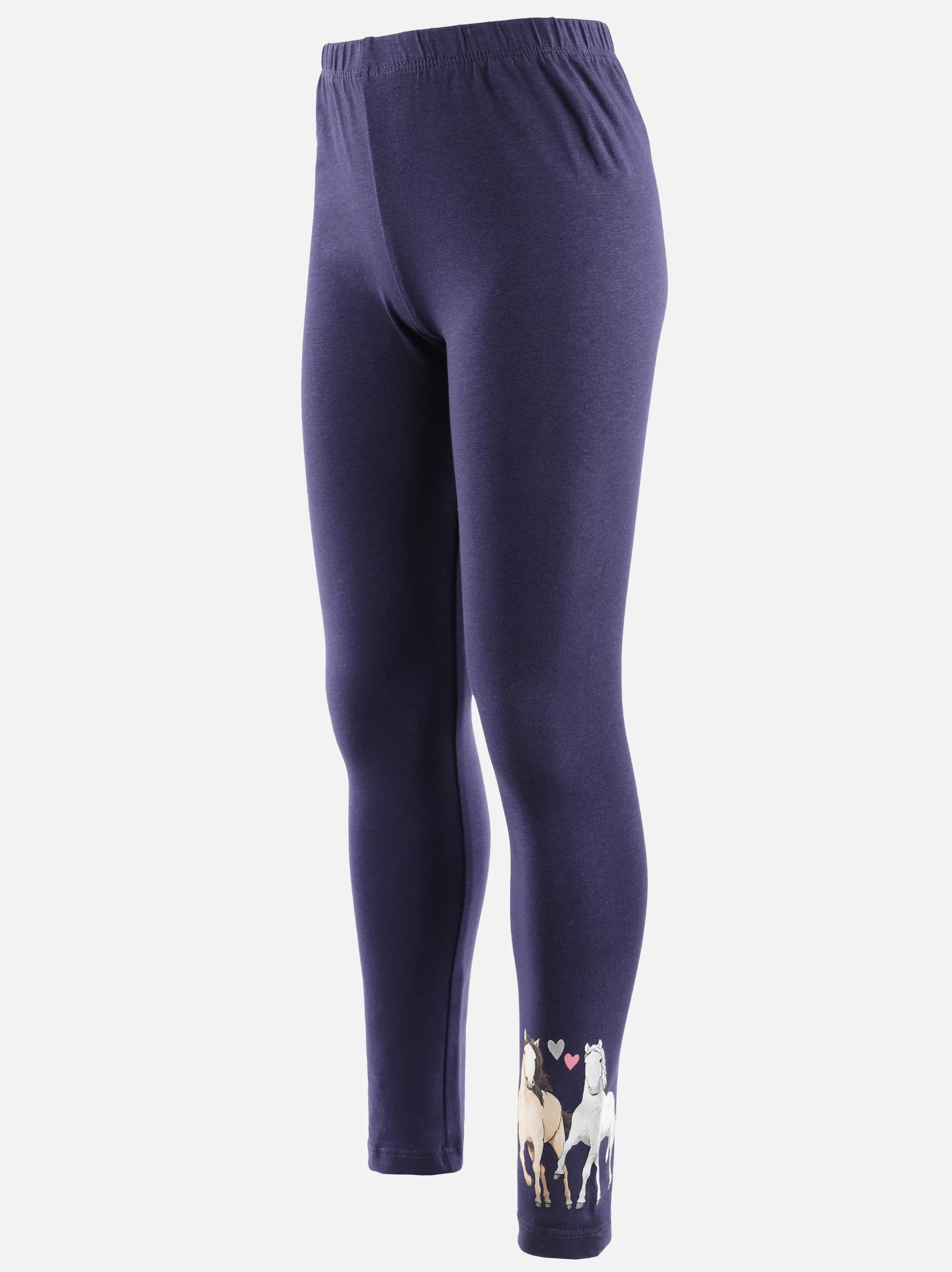 Stop + Go KM Leggings mit Pferdedruck am Bein in dunkelblau Blau 890333 DUNKELBLAU 3