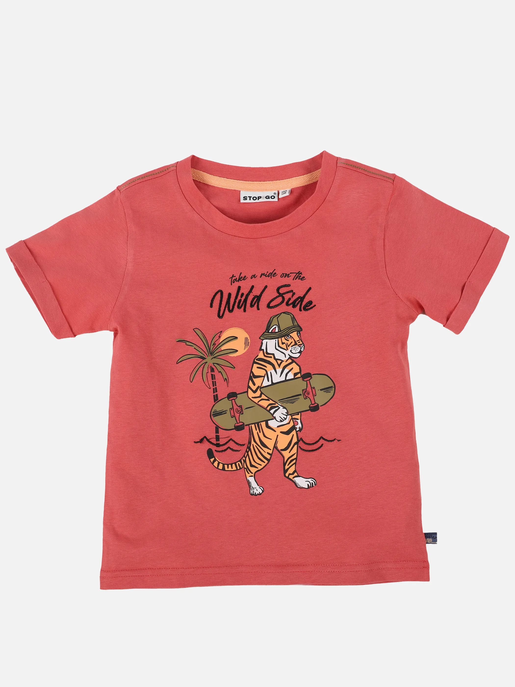 Stop + Go KJ T-Shirt mit Skater Frontdruck in rot Rot 891517 ROT 1