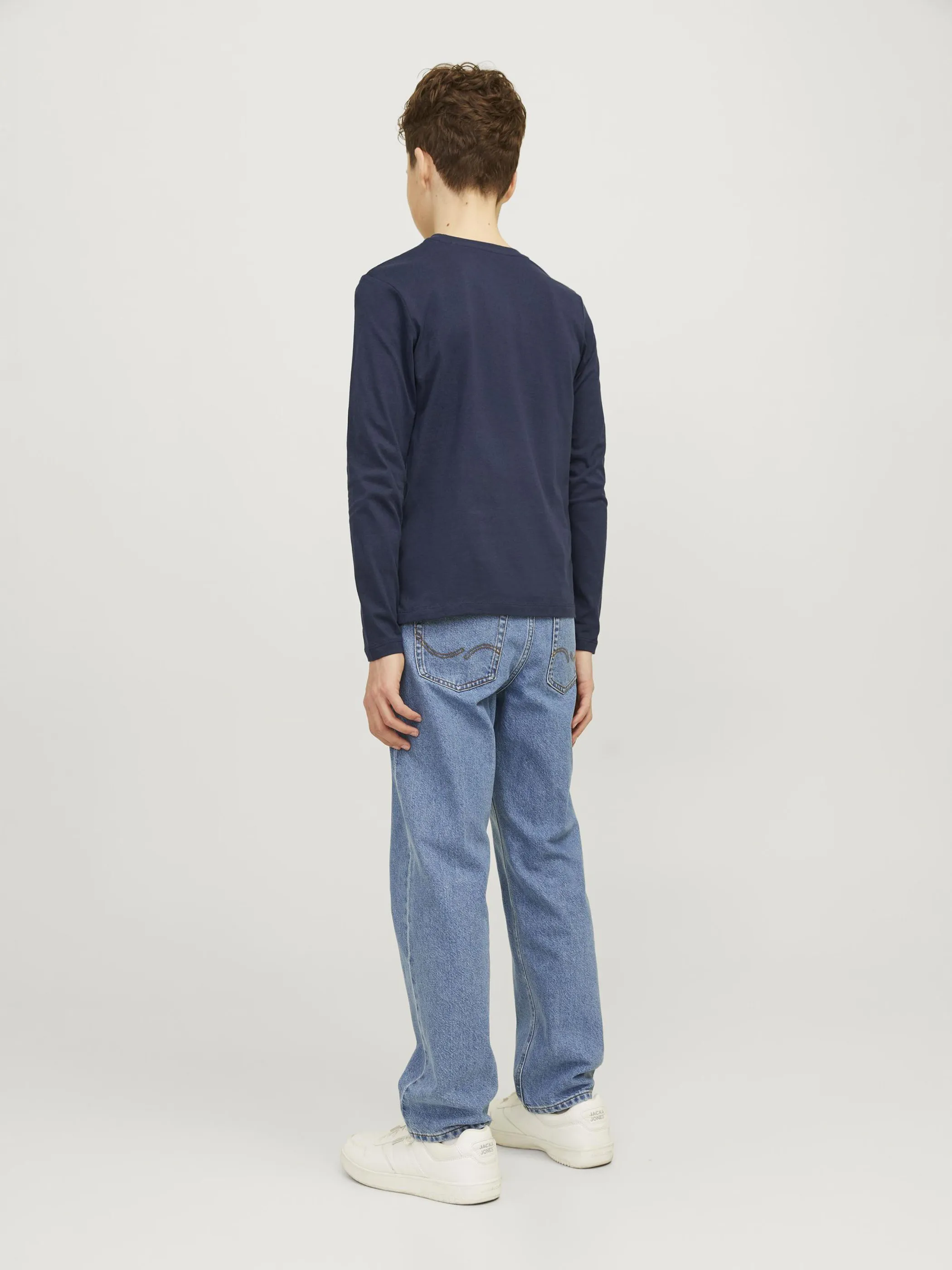 Jack&Jones Junior 12258973 JJESWIFT TEE LS NOOS Blau 897112 175876 2