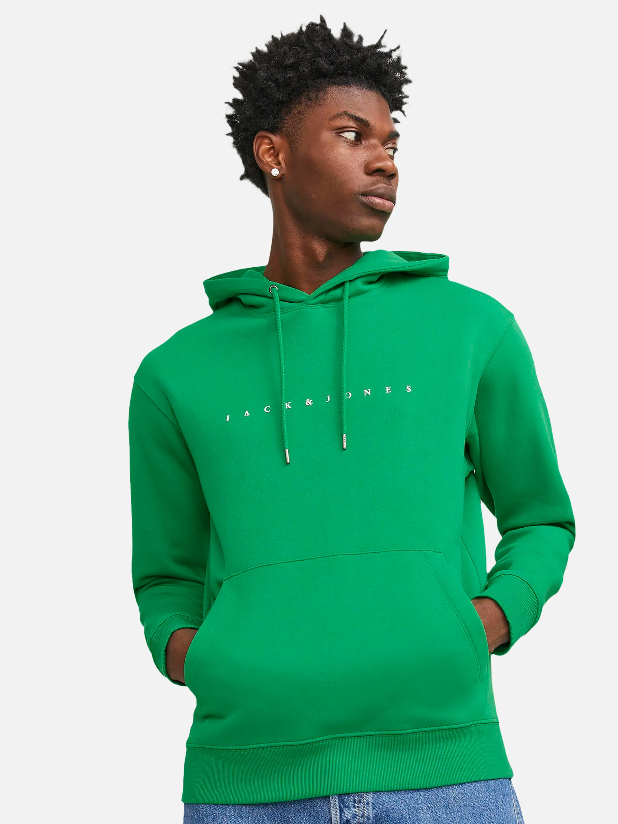 Jack Jones 12233972 JJESTAR JJ SWEAT HOOD Grün 878876 290882 4