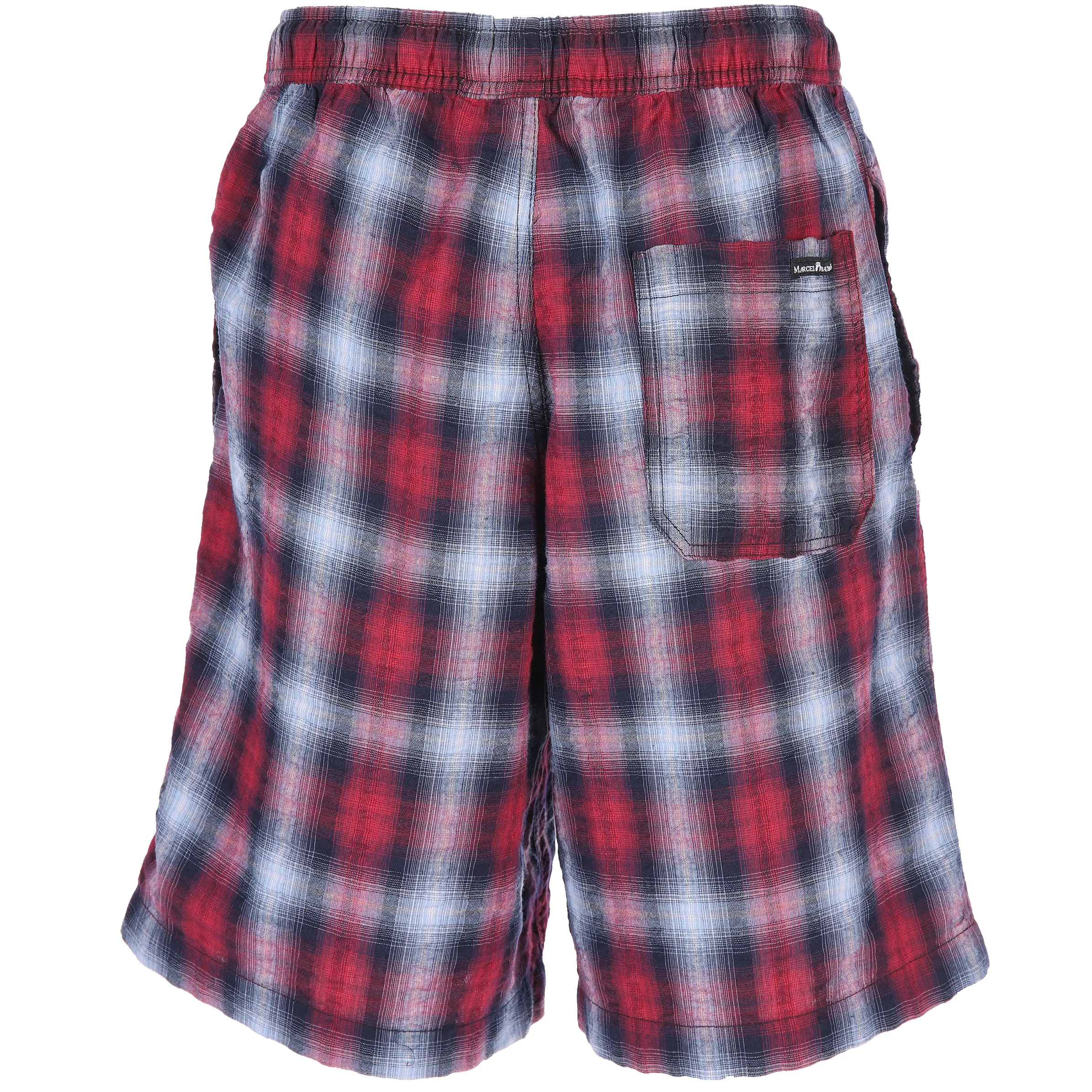 Marcel Battiston He. Seersucker Short Rot 810438 DK RED 2