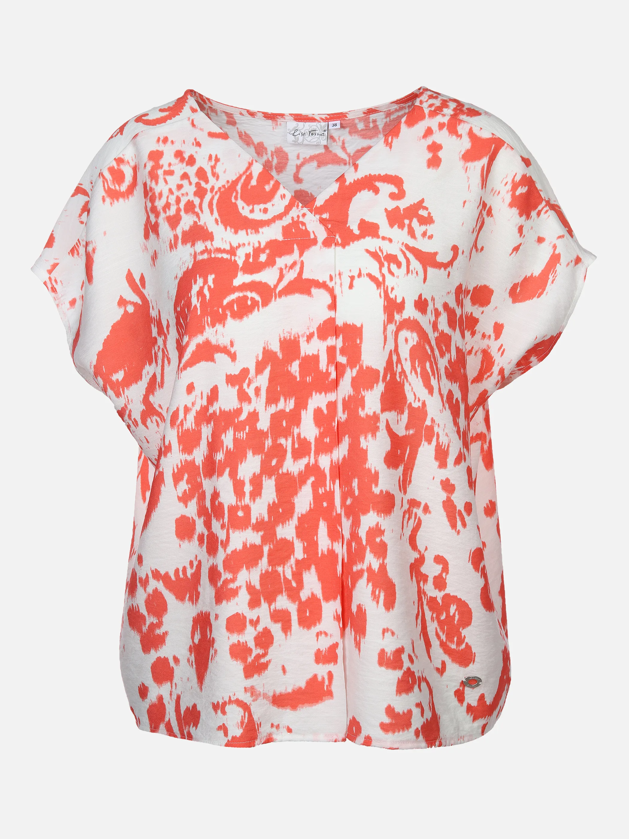 Lisa Tossa Da-Bluse, 1/2 Arm m.AOP Weiß 874338 WEIß GEM 1 Lisa Tossa Da-Bluse, 1/2 Arm m.AOP Weiß 874338 WEIß GEM 1