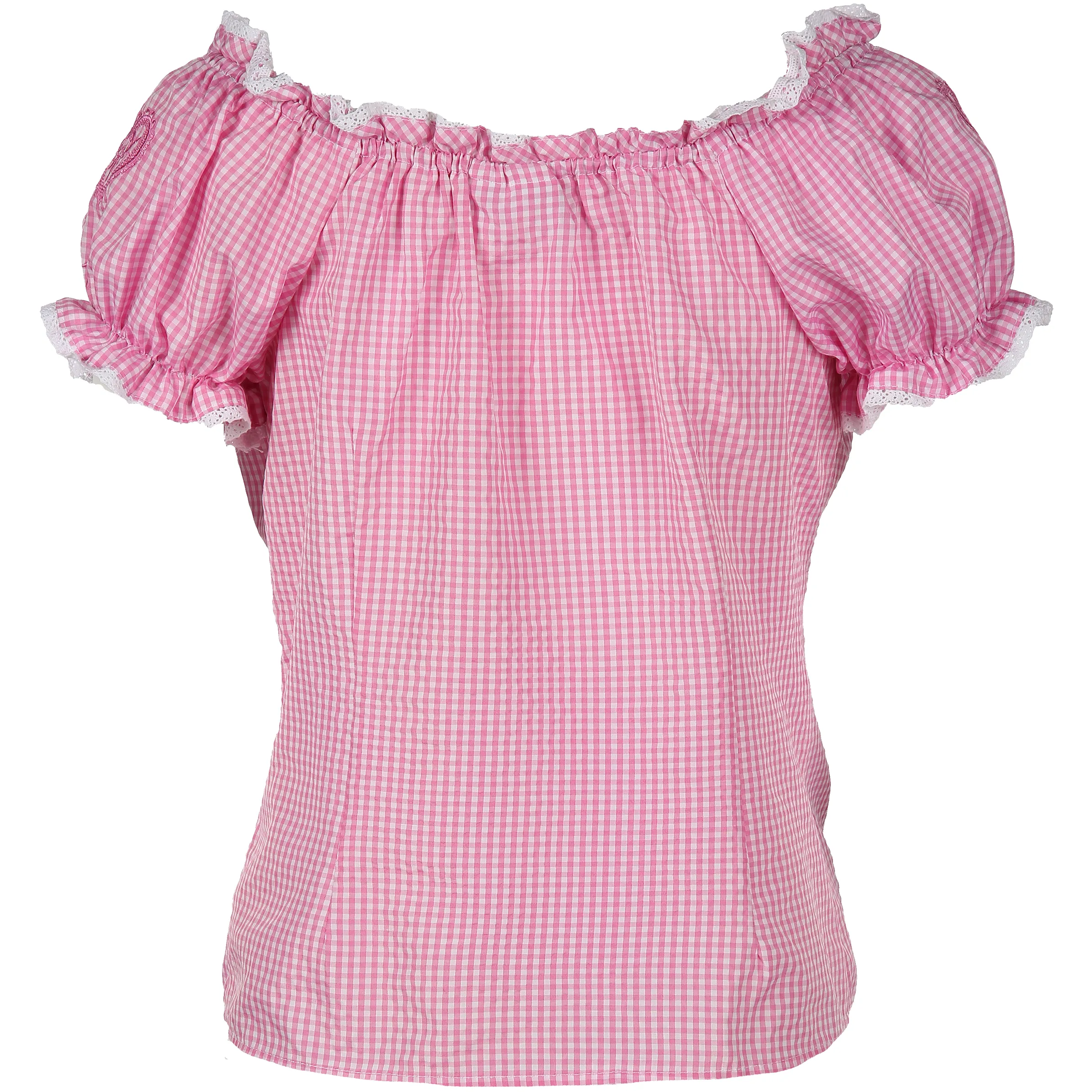Brandl Tracht Da-Trachtenbluse mit Spitze Rosa 787541 ROSE-WEIß 2
