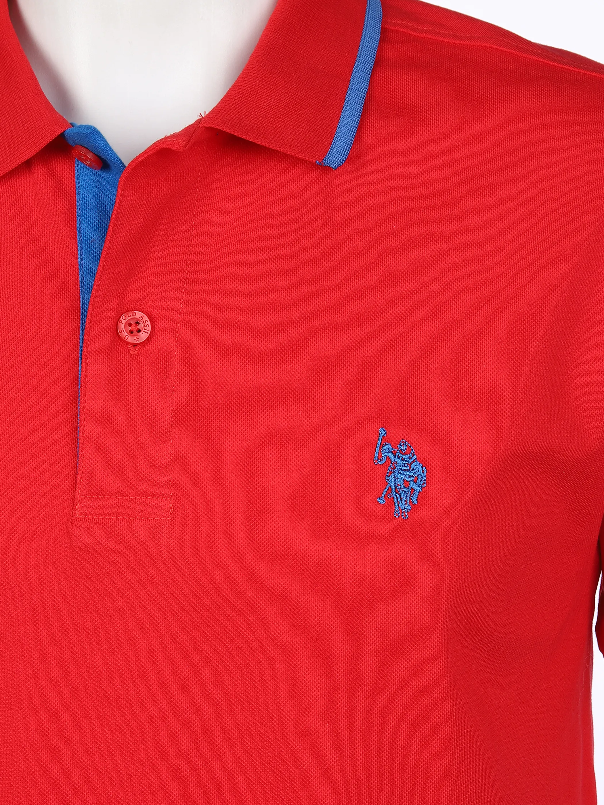 U.S. Polo Assn. He. Poloshirt 1/2 Arm uni Rot 861379 152 RED 3