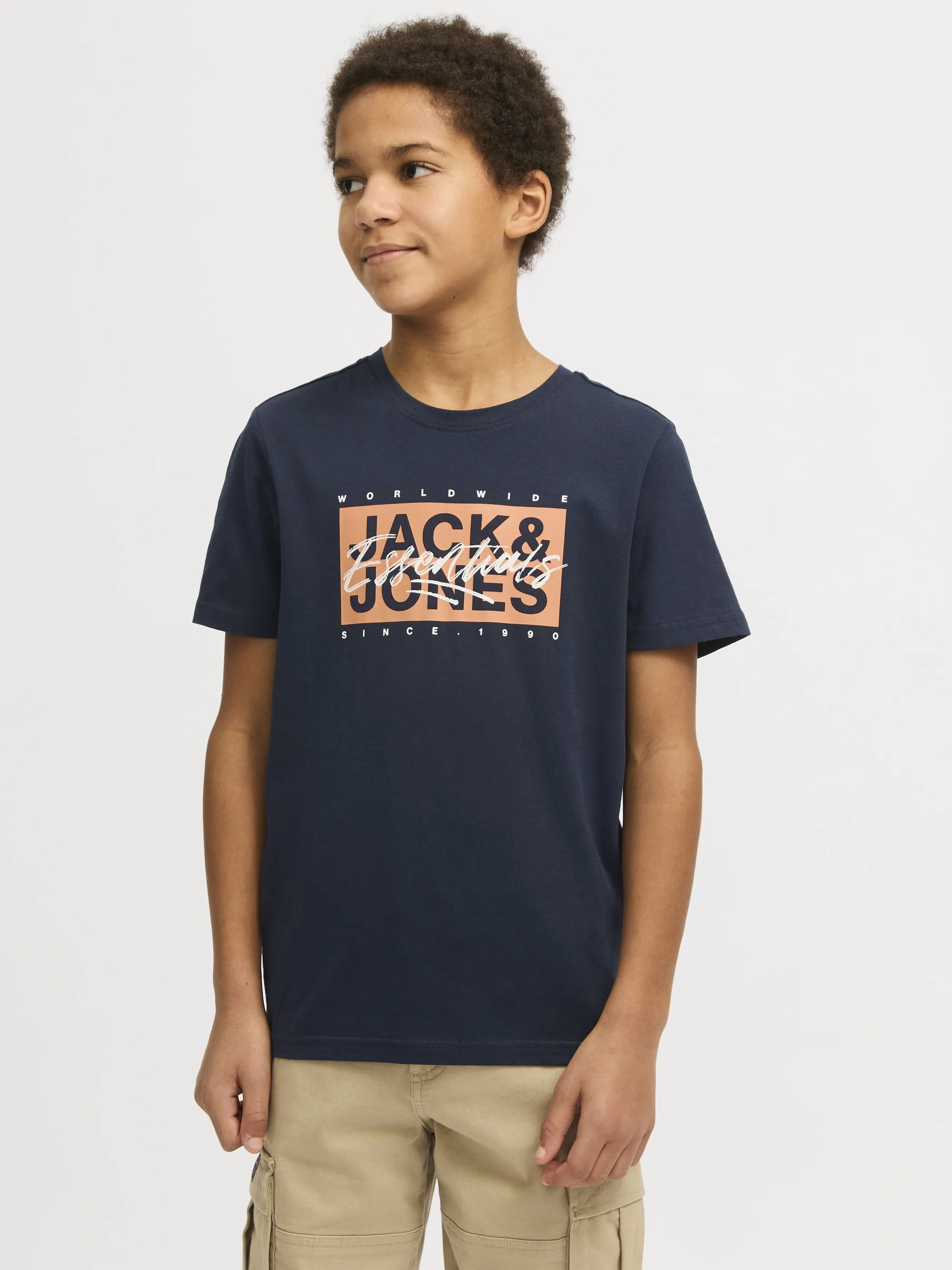 Jack&Jones Junior 12269876 JJCOLTON TEE SS CREW Schwarz 907283 175917 2