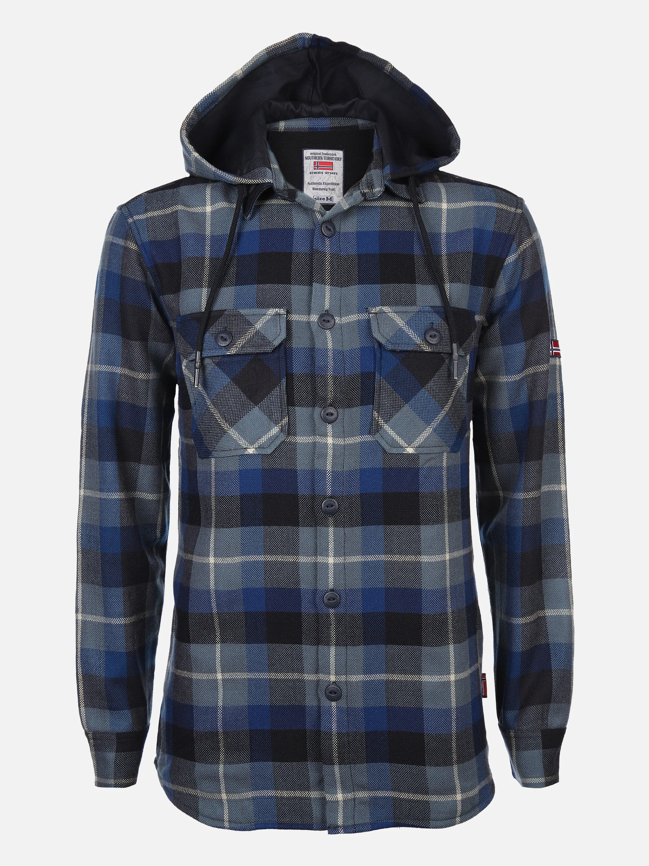 Southern Territory He. Overshirt Kapuze Grün 867882 PETROL/NAV 1 Southern Territory He. Overshirt Kapuze Grün 867882 PETROL/NAV 1