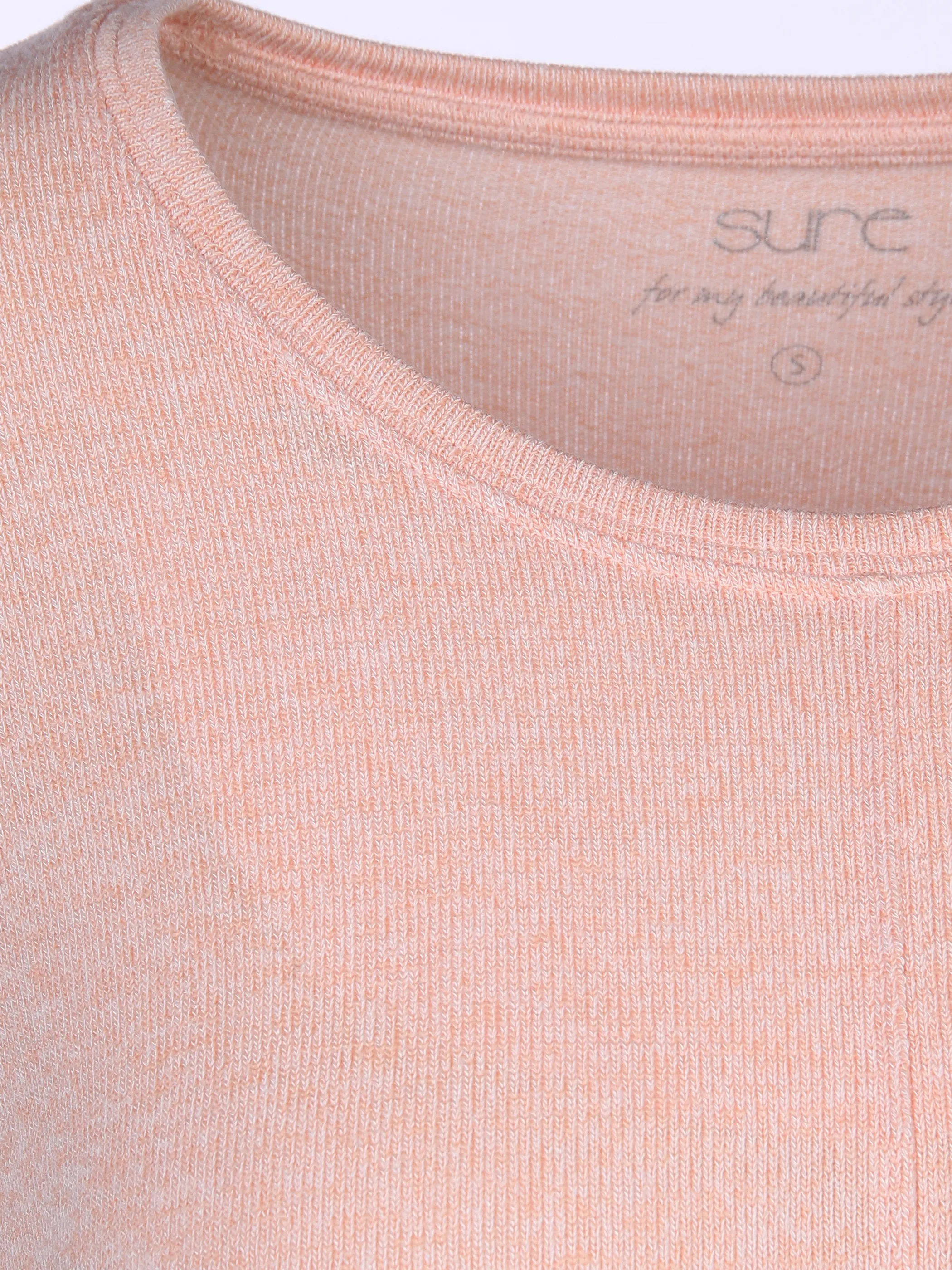 Sure Da-Shirt 1/1 Arm m. Tunnelzug in Strickoptik Orange 874801 PAPAYA ME 3