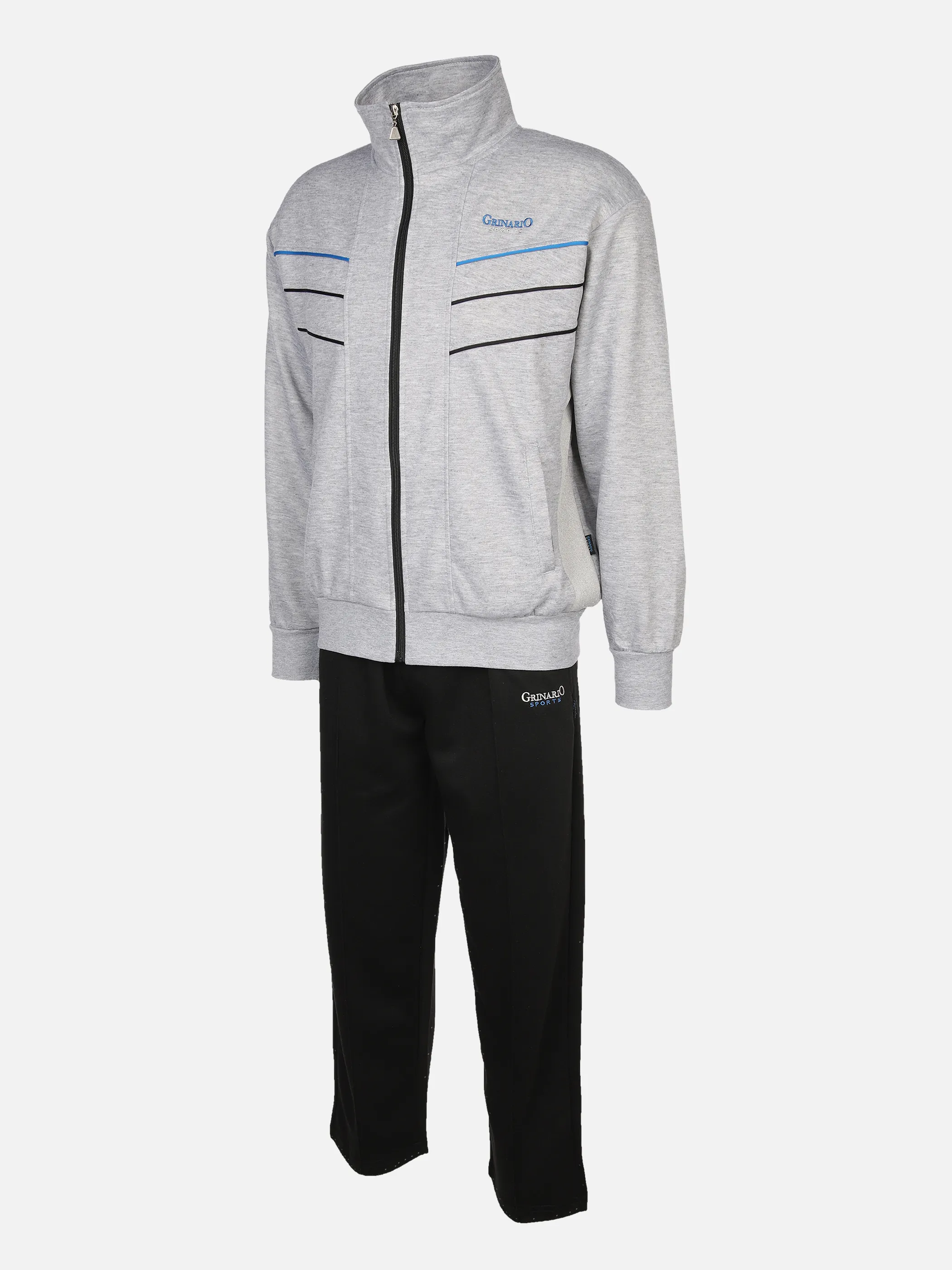 Grinario Sports He-Trainigsanzug Kurzgröße Grau 873653 GRAU/SCHWA 3 Grinario Sports He-Trainigsanzug Kurzgröße Grau 873653 GRAU/SCHWA 3