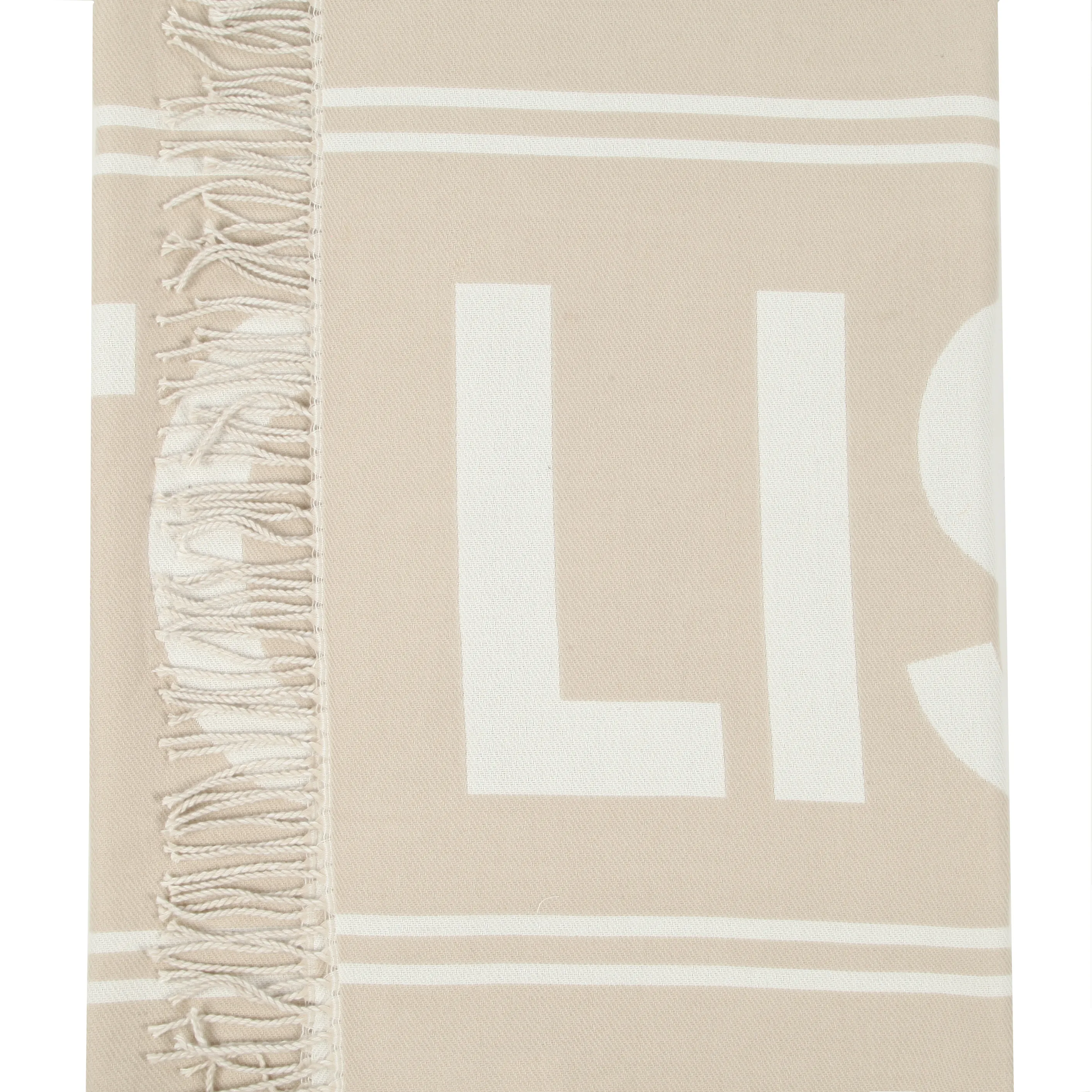 Lisa Tossa Da-Schal m. LT Logo Weiß 881750 BEIGE/OFFW 2 Lisa Tossa Da-Schal m. LT Logo Weiß 881750 BEIGE/OFFW 2