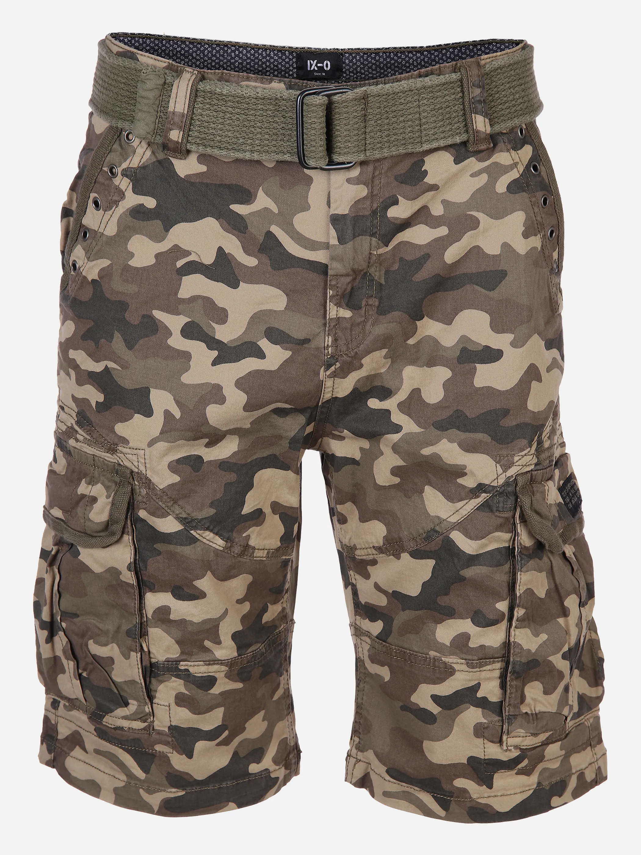 IX-O YF-He-Cargoshorts, mit Gürtel Grün 864559 KHAKI 1