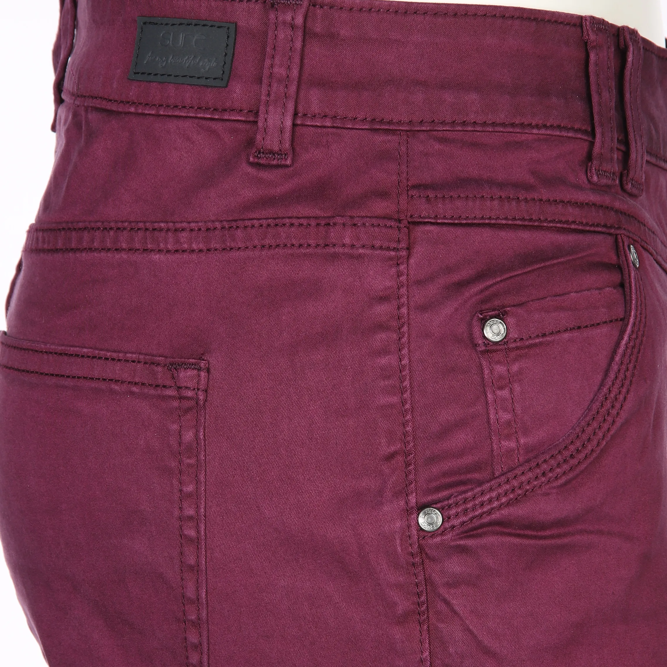 Sure Da-Jeans slimfit Rot 883468 BORDEAUX 4