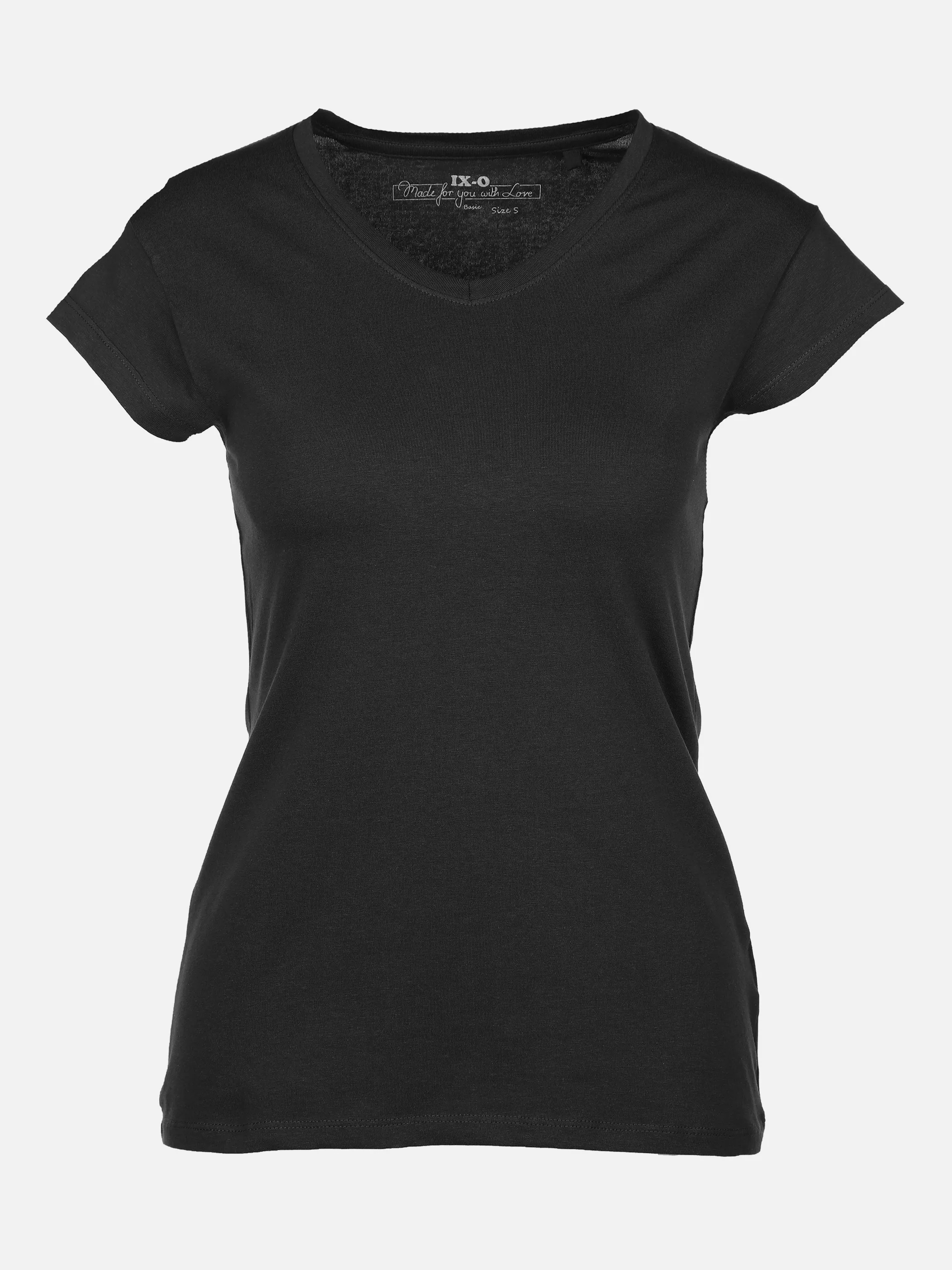 IX-O YF-Da-Shirt 1/2 Arm basic V-Ne Schwarz 783622 BLACK 1