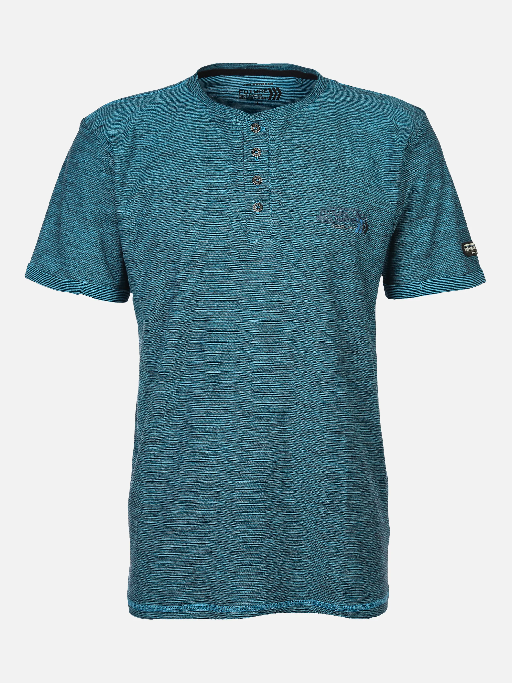 Jim Spencer He. Henleyshirt 1/2 Arm grindle Blau 873091 OCEAN 1 Jim Spencer He. Henleyshirt 1/2 Arm grindle Blau 873091 OCEAN 1