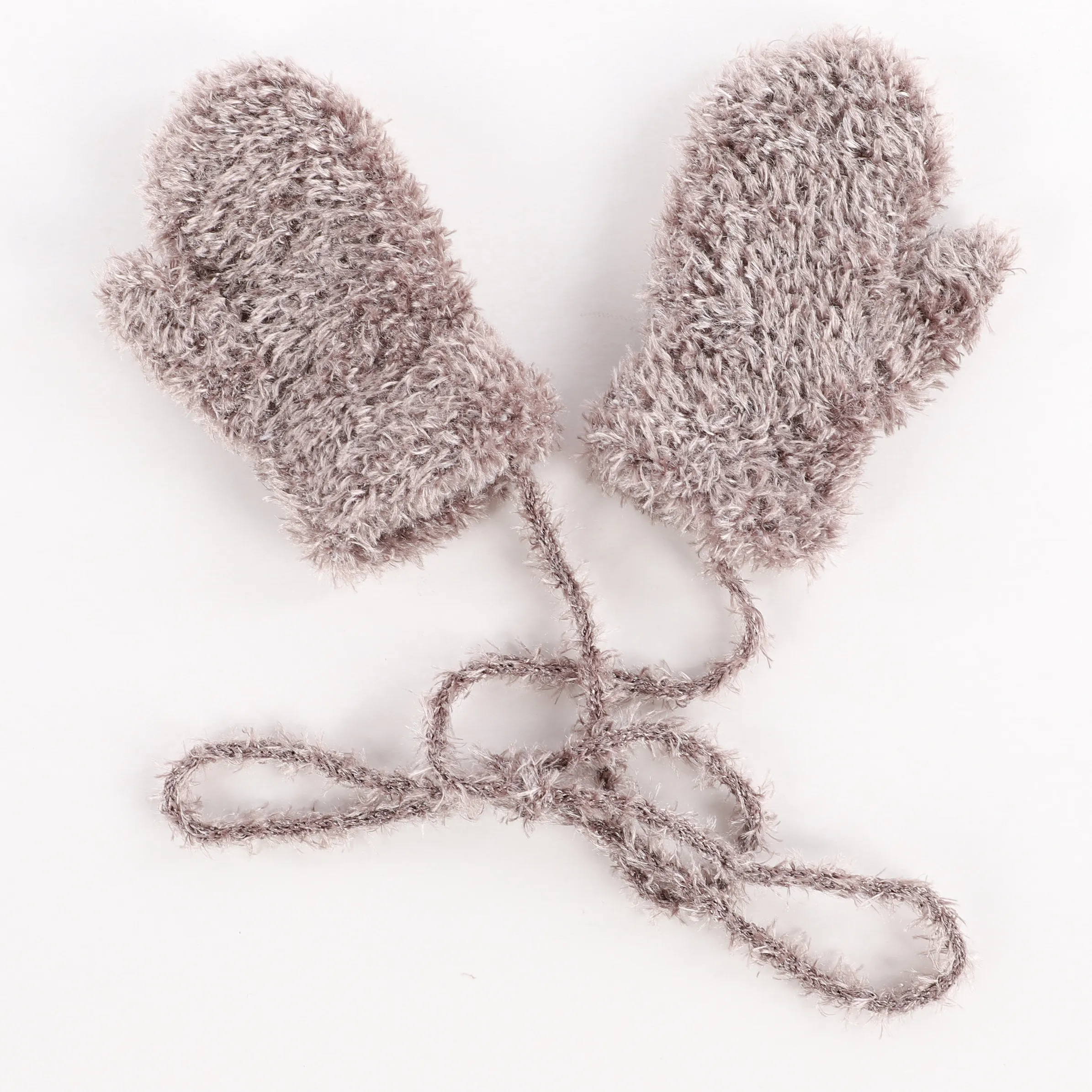Bubble Gum BU Flausch Handschuhe in altrosa und taupe Beige 884880 TAUPE 1