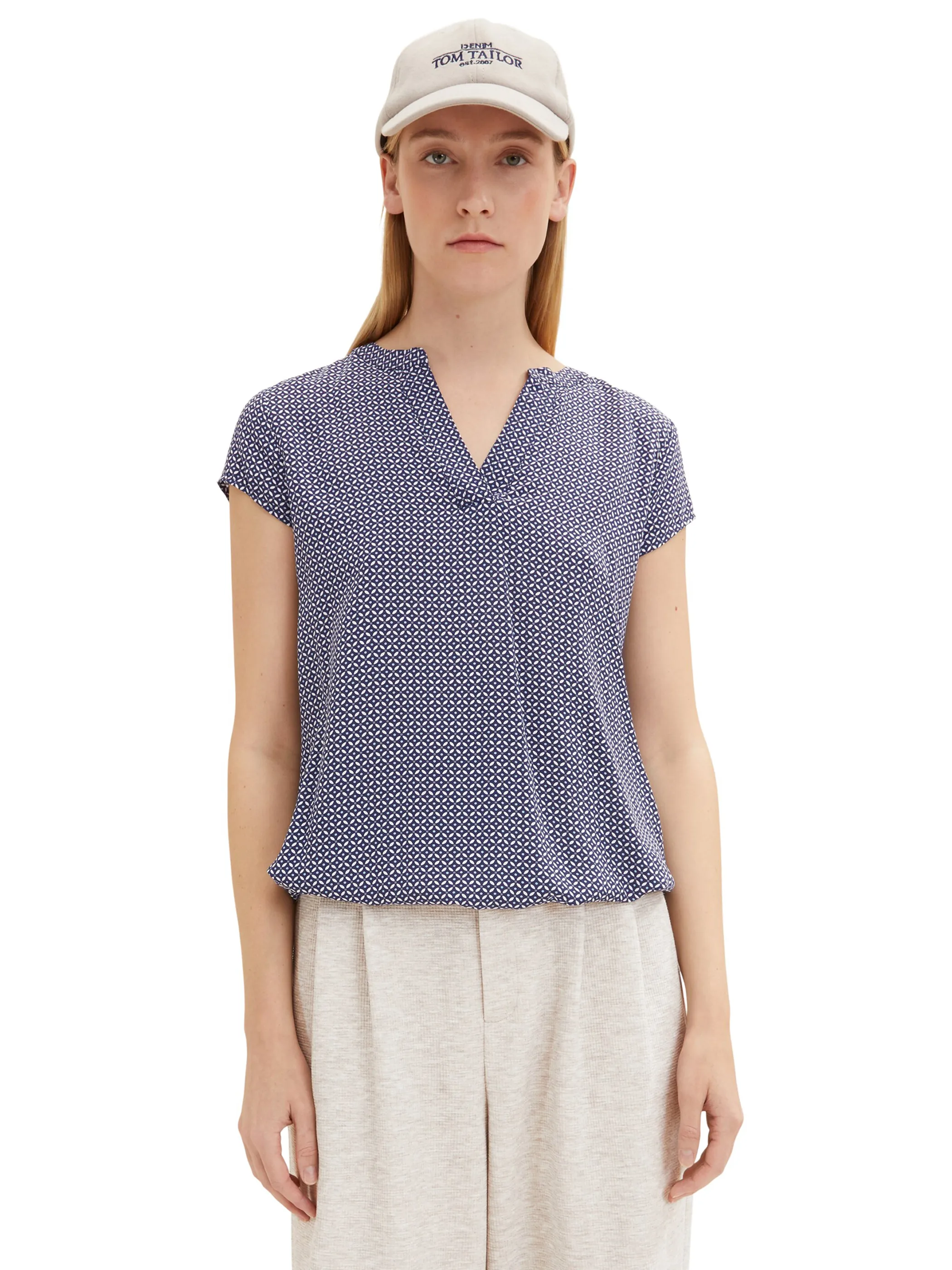 Tom Tailor 1035245 NOS blouse printed Marine 874837 32108 4 Tom Tailor 1035245 NOS blouse printed Marine 874837 32108 4