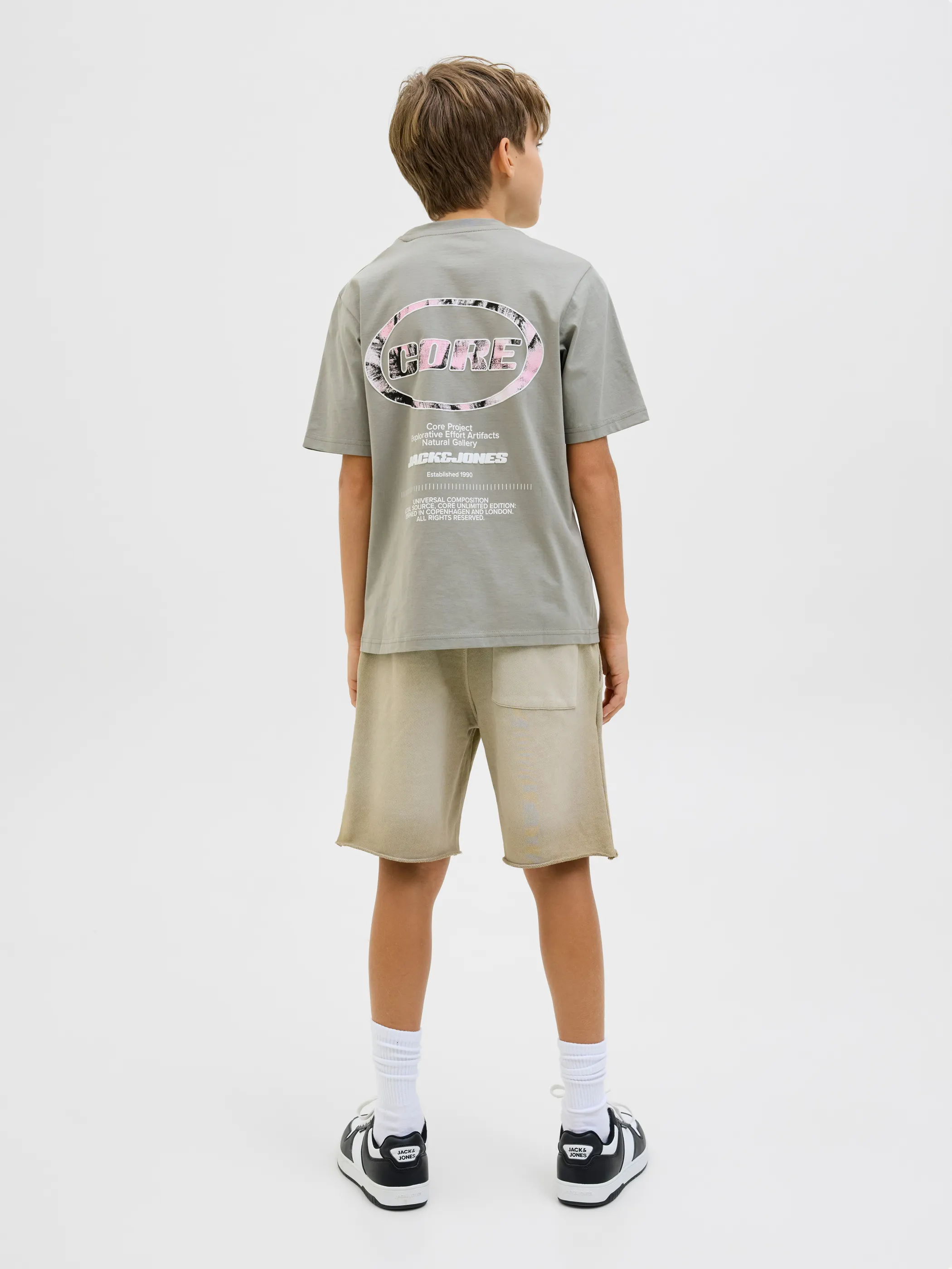 Jack&Jones Junior 12278705 JCOLIDO AOP BACK PRIN Grau 909965 176678 2