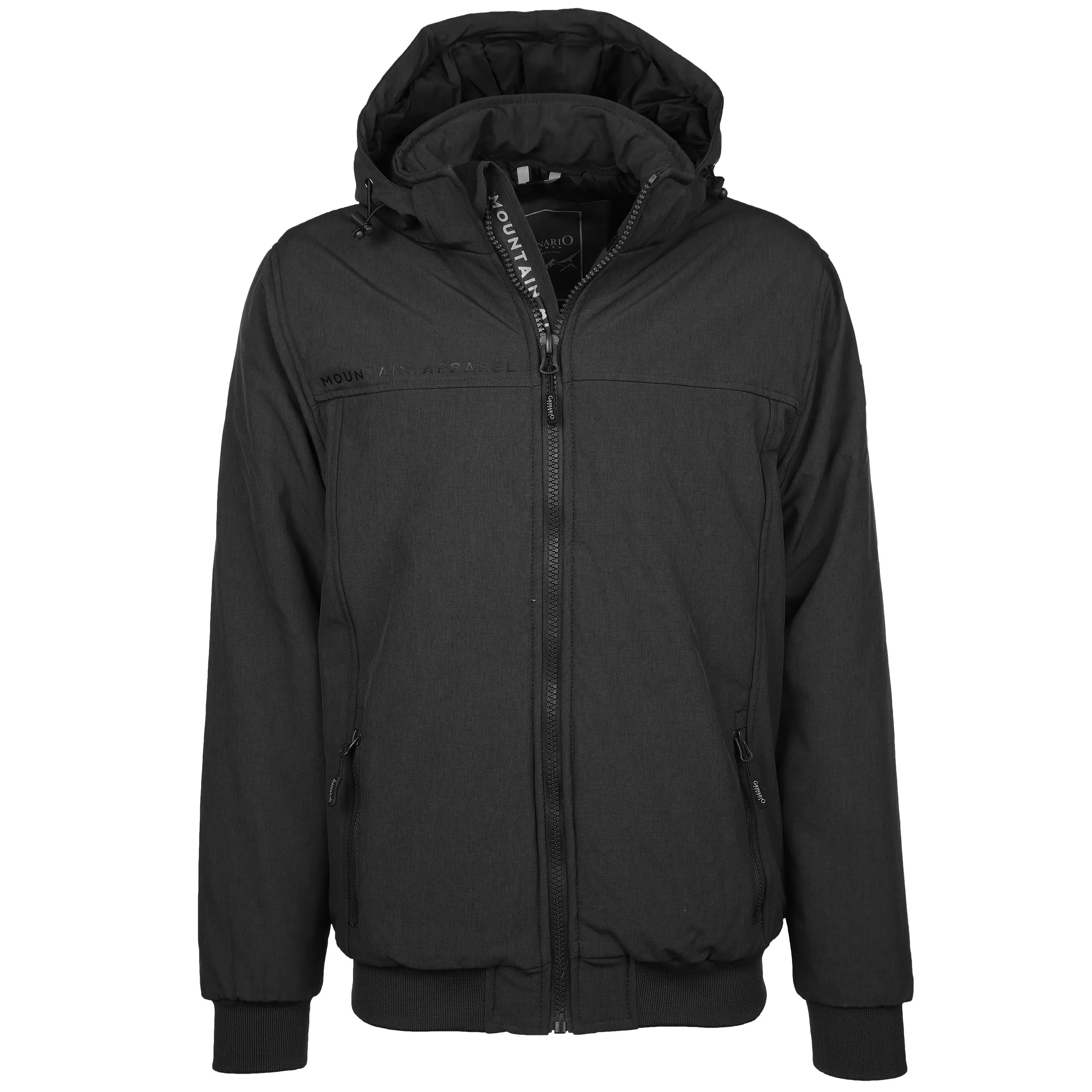 Grinario Sports He-Softshelljacke mit Kapuze Schwarz 880400 BLACK 1 Grinario Sports He-Softshelljacke mit Kapuze Schwarz 880400 BLACK 1