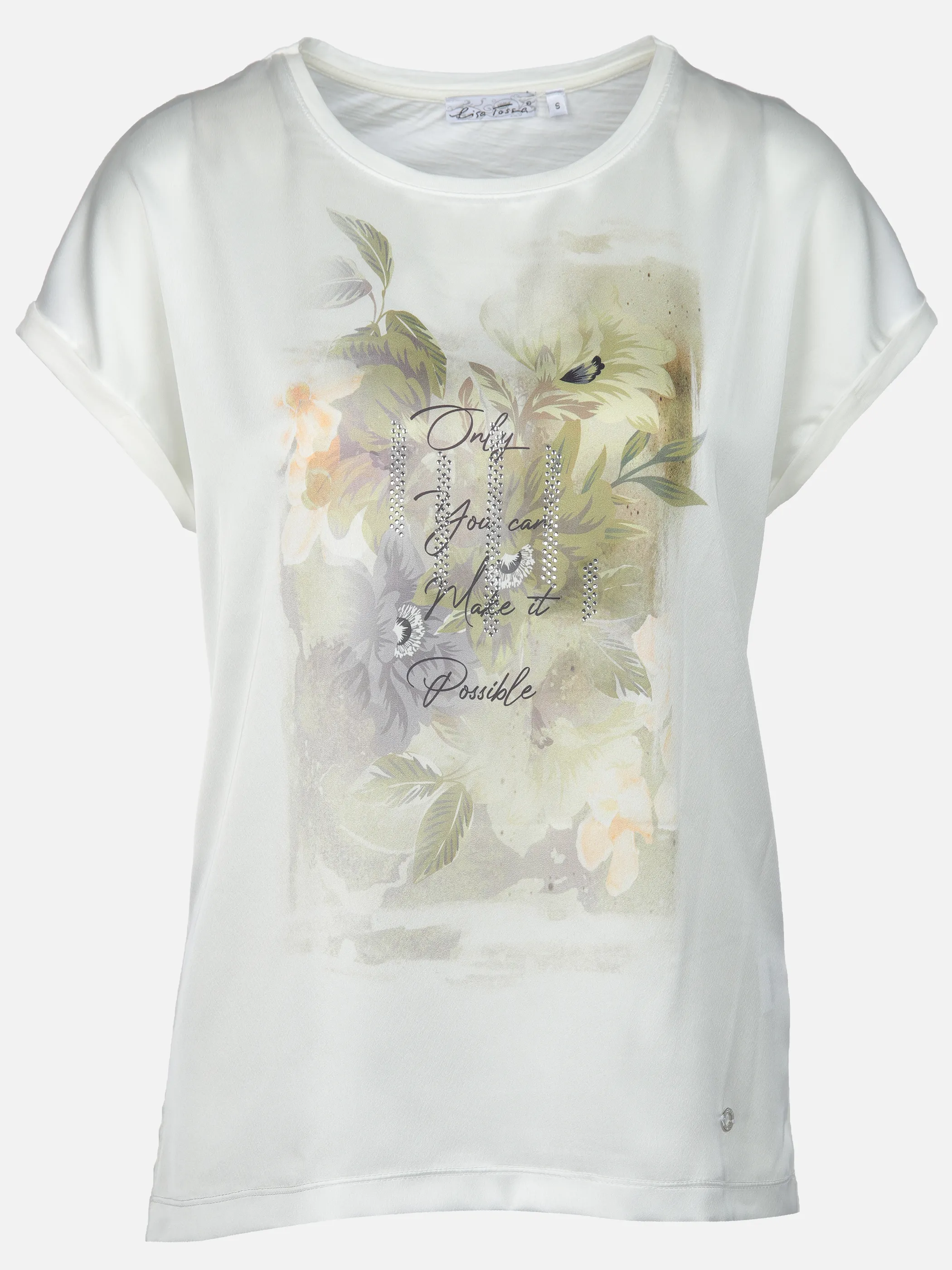 Lisa Tossa Da-Materialmix-Shirt Weiß 913293 OFFWHK 1