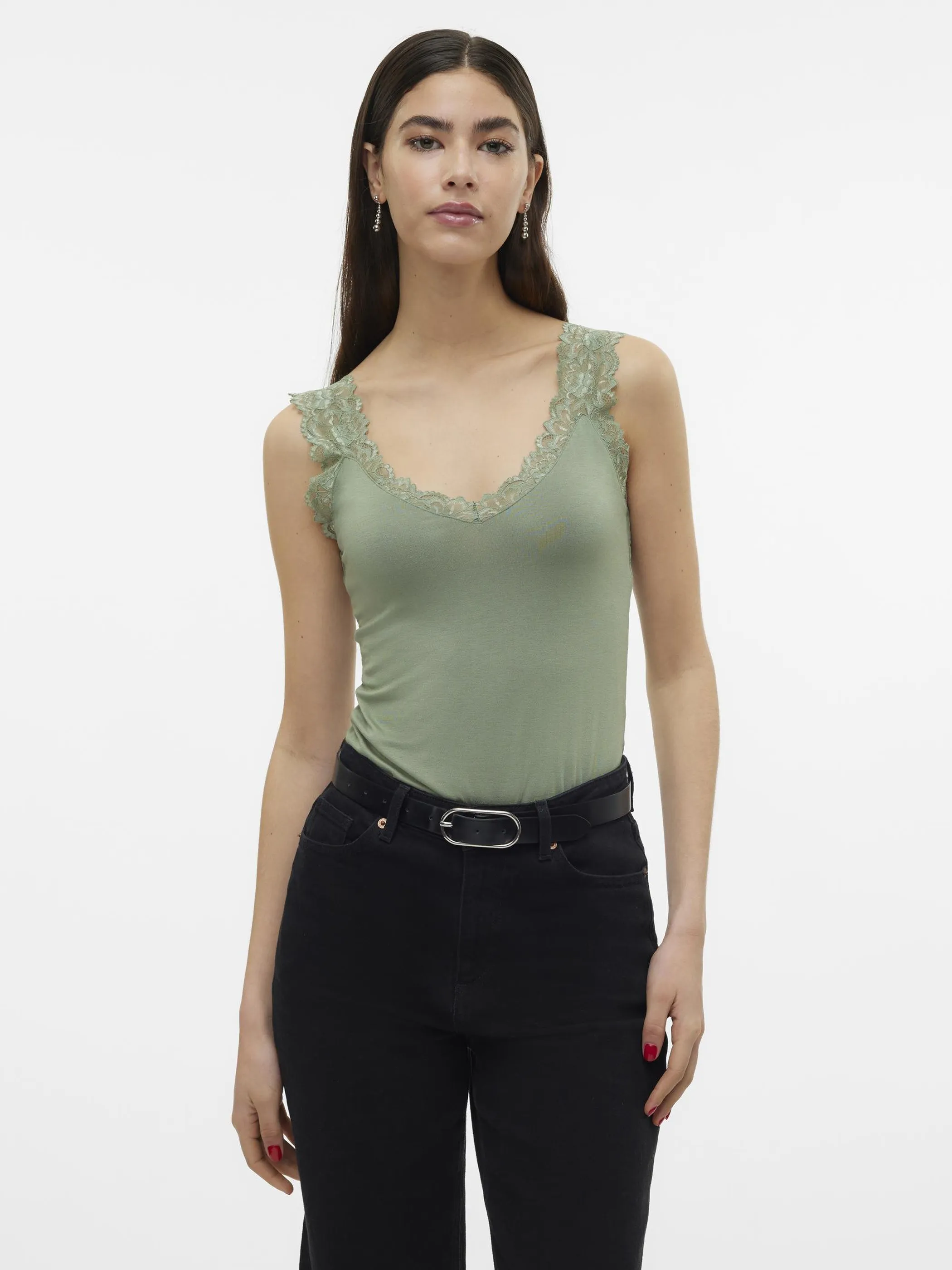 Vero Moda 10287348 VMROSA SL TOP JRS NOO Grün 878316 235915 3 Vero Moda 10287348 VMROSA SL TOP JRS NOO Grün 878316 235915 3