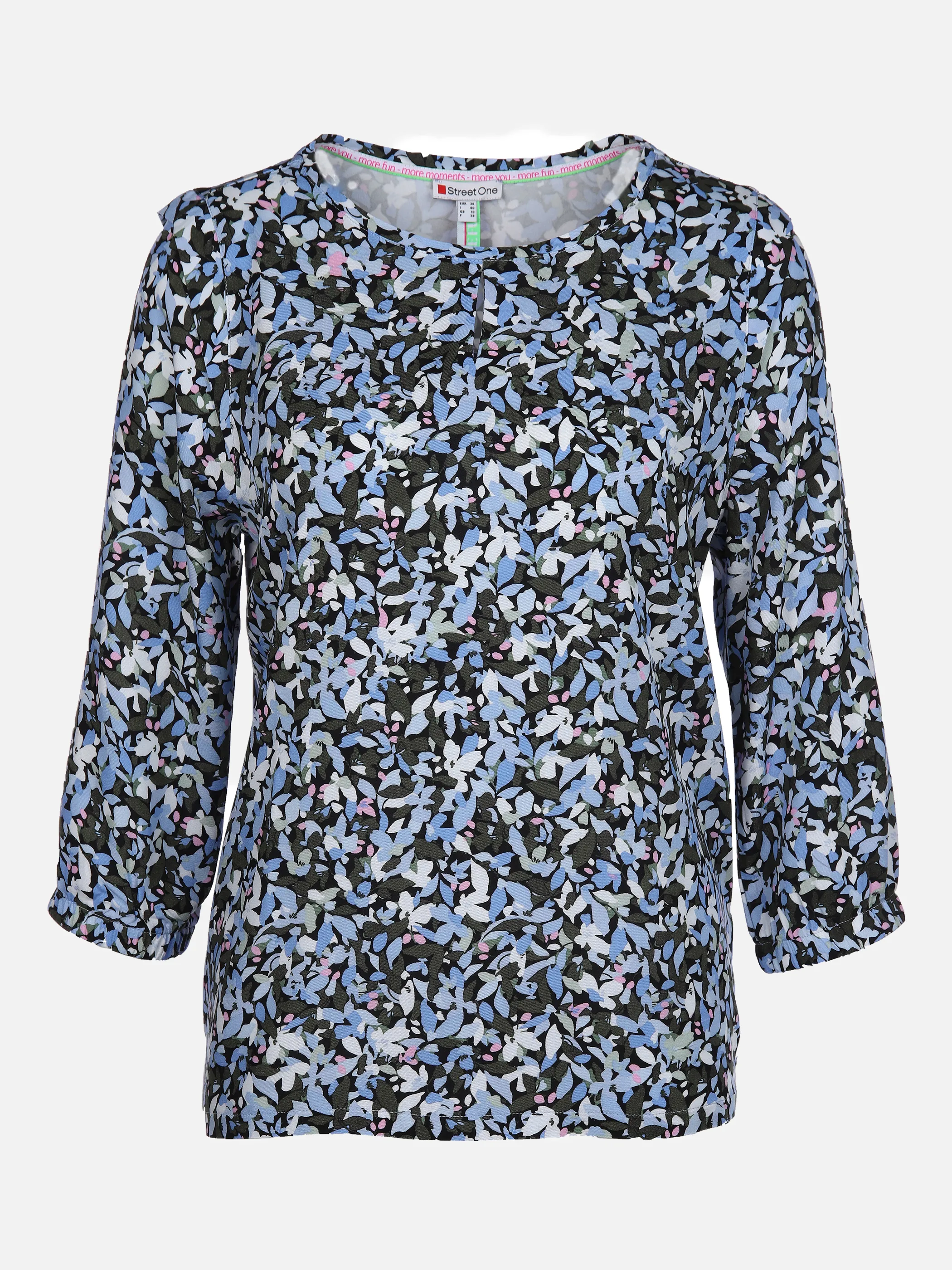 Street One A317498 LTD QR flower shirt w. Blau 865024 33325 1