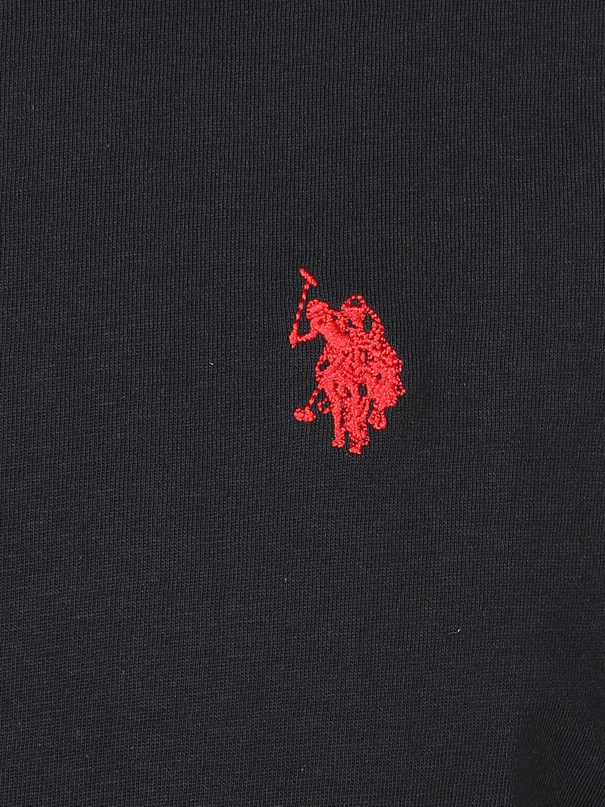U.S. Polo Assn. He. T-Shirt 1/2 Arm Logostickerei Schwarz 882065 BLACK 3