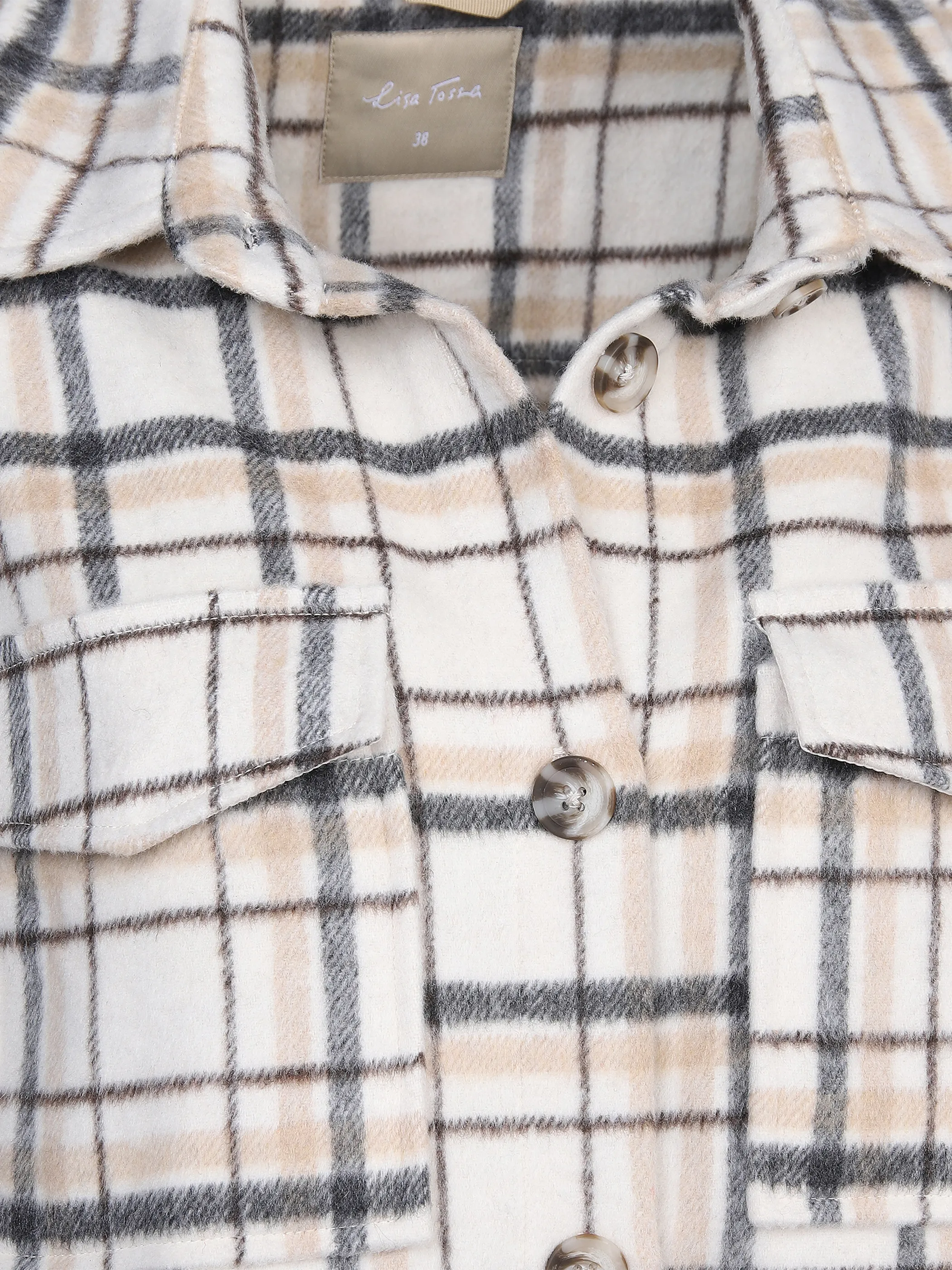 Lisa Tossa Da-Overshirt m. Großem Karo Braun 866236 MULTI 3 Lisa Tossa Da-Overshirt m. Großem Karo Braun 866236 MULTI 3