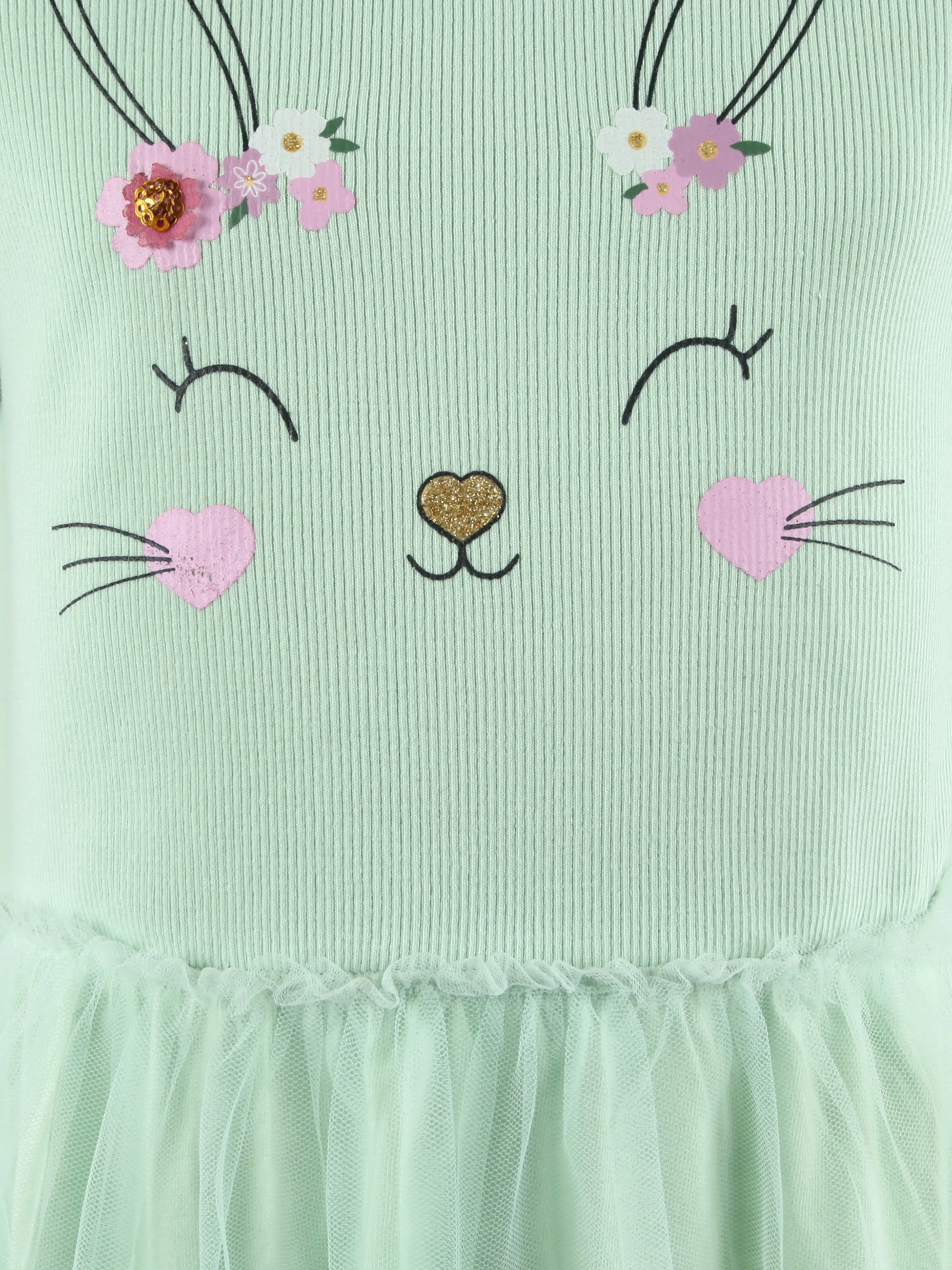 Bubble Gum KM Kleid mit Hasen Print in Grün Grün 908692 GRÜN 3