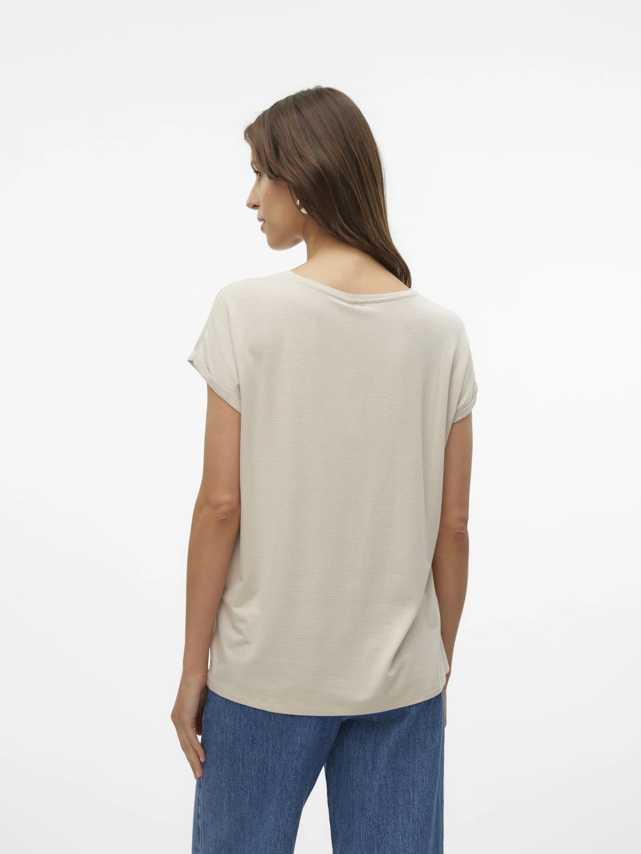 Vero Moda 10250488 VMLAVA PLAIN SS TOP L Weiß 852566 175626003 2