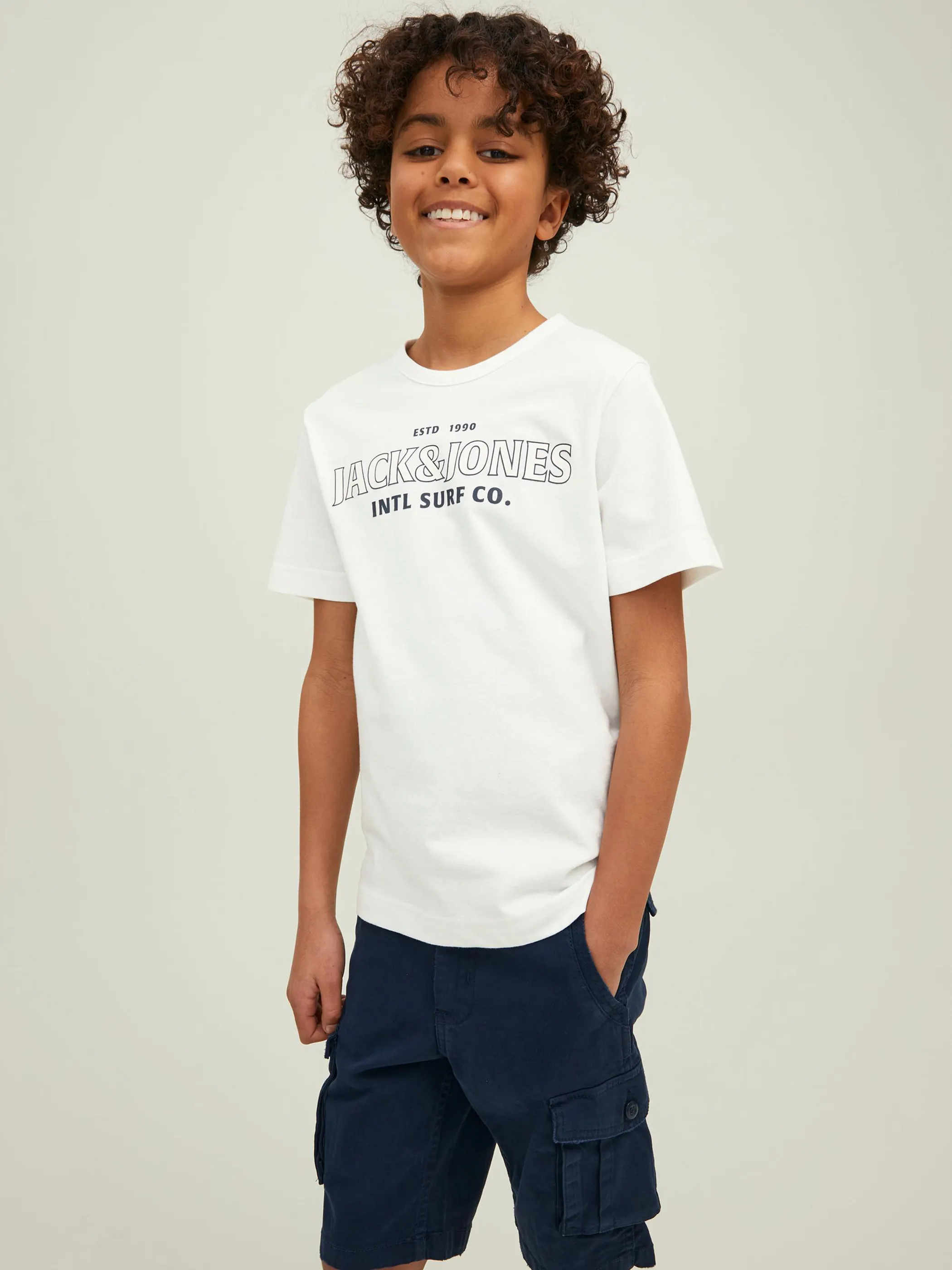 Jack&Jones Junior 12209931 JORBREEZY BRANDING TE Weiß 863520 177642 4