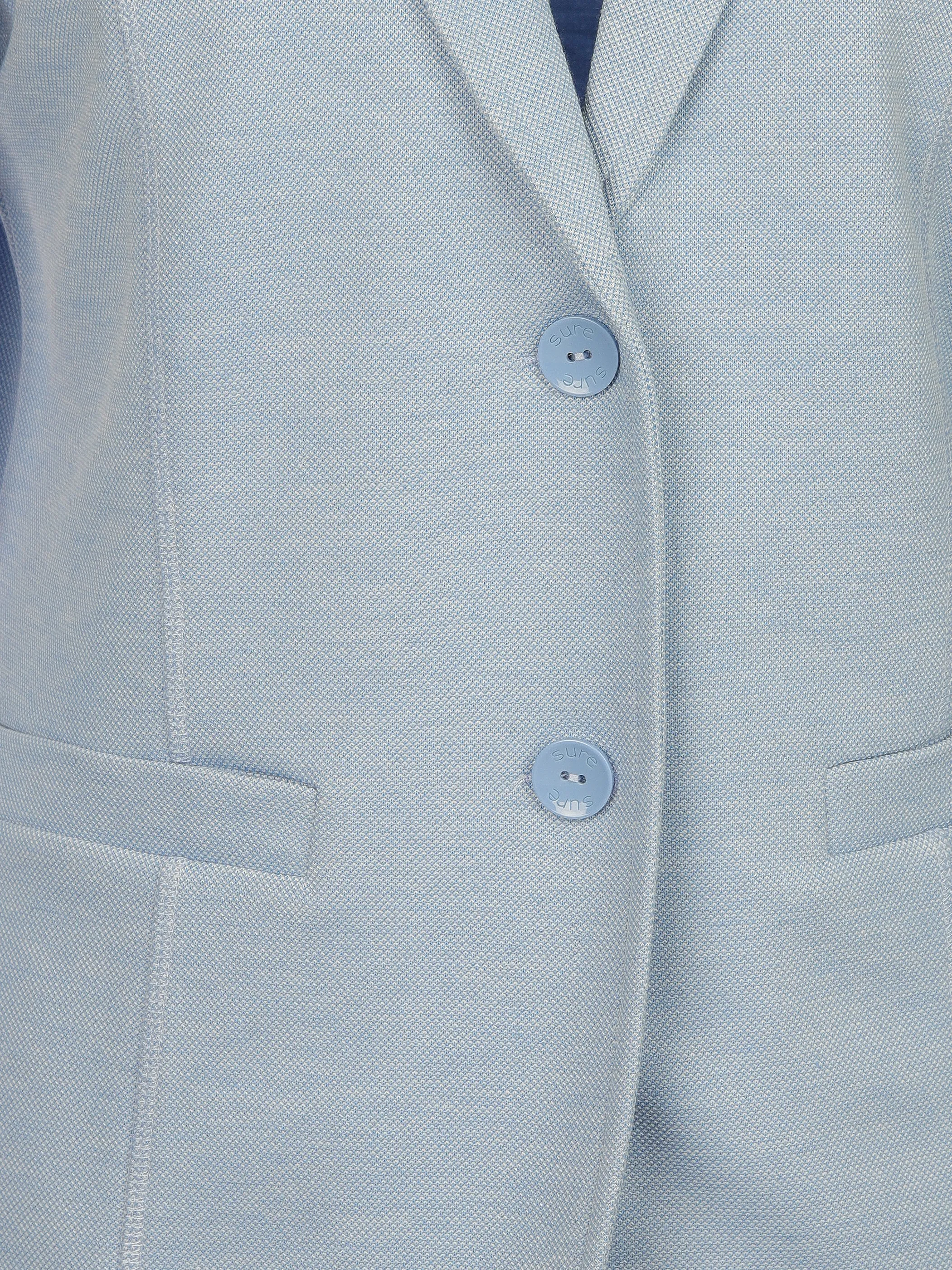Sure Da-Jersey-Blazer m.2 Knöpfen Blau 878389 BKUE 3