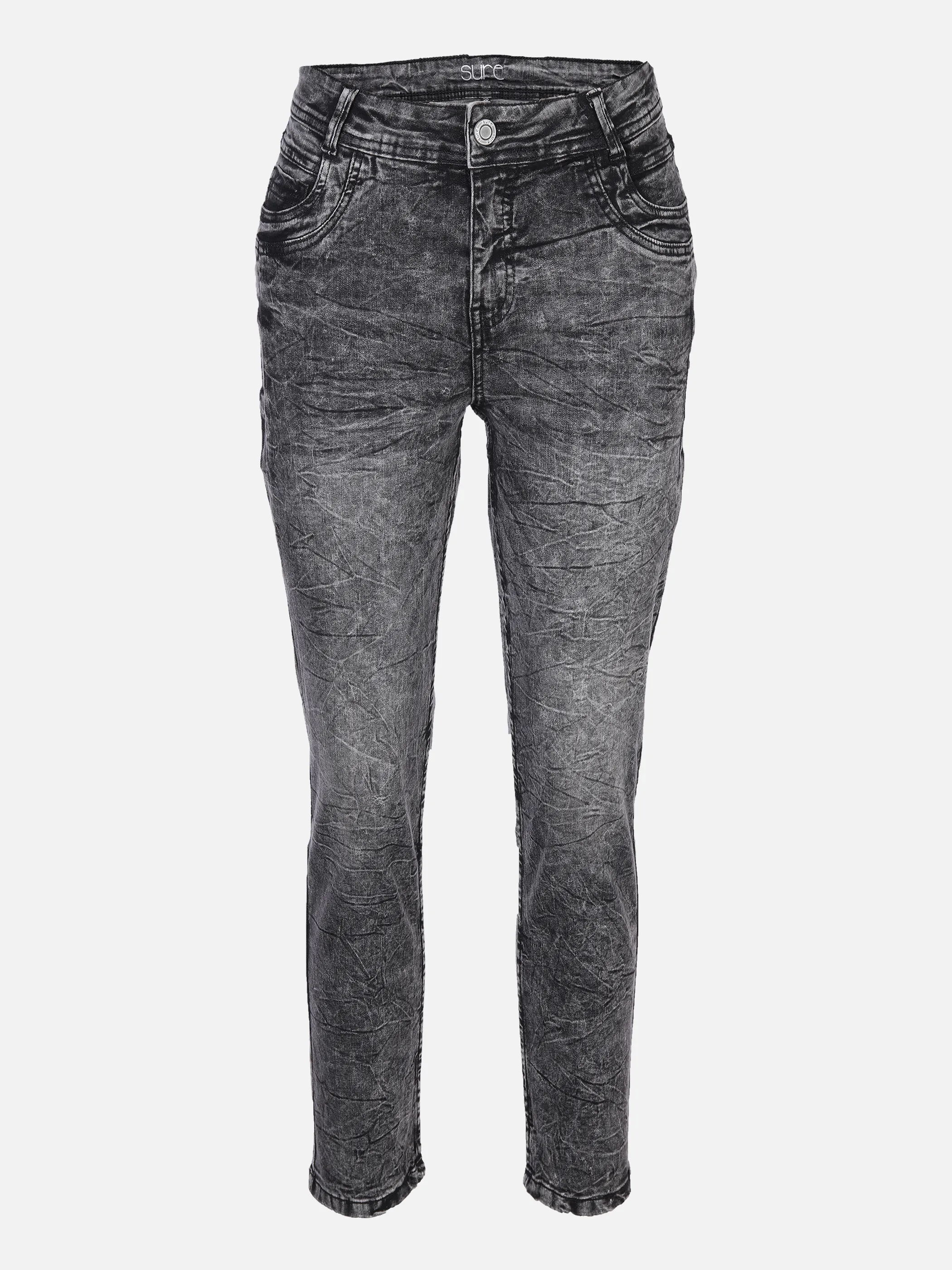 Sure Da-Jeans m. Knittereffekt Schwarz 867709 SCHWARZ 1 Sure Da-Jeans m. Knittereffekt Schwarz 867709 SCHWARZ 1