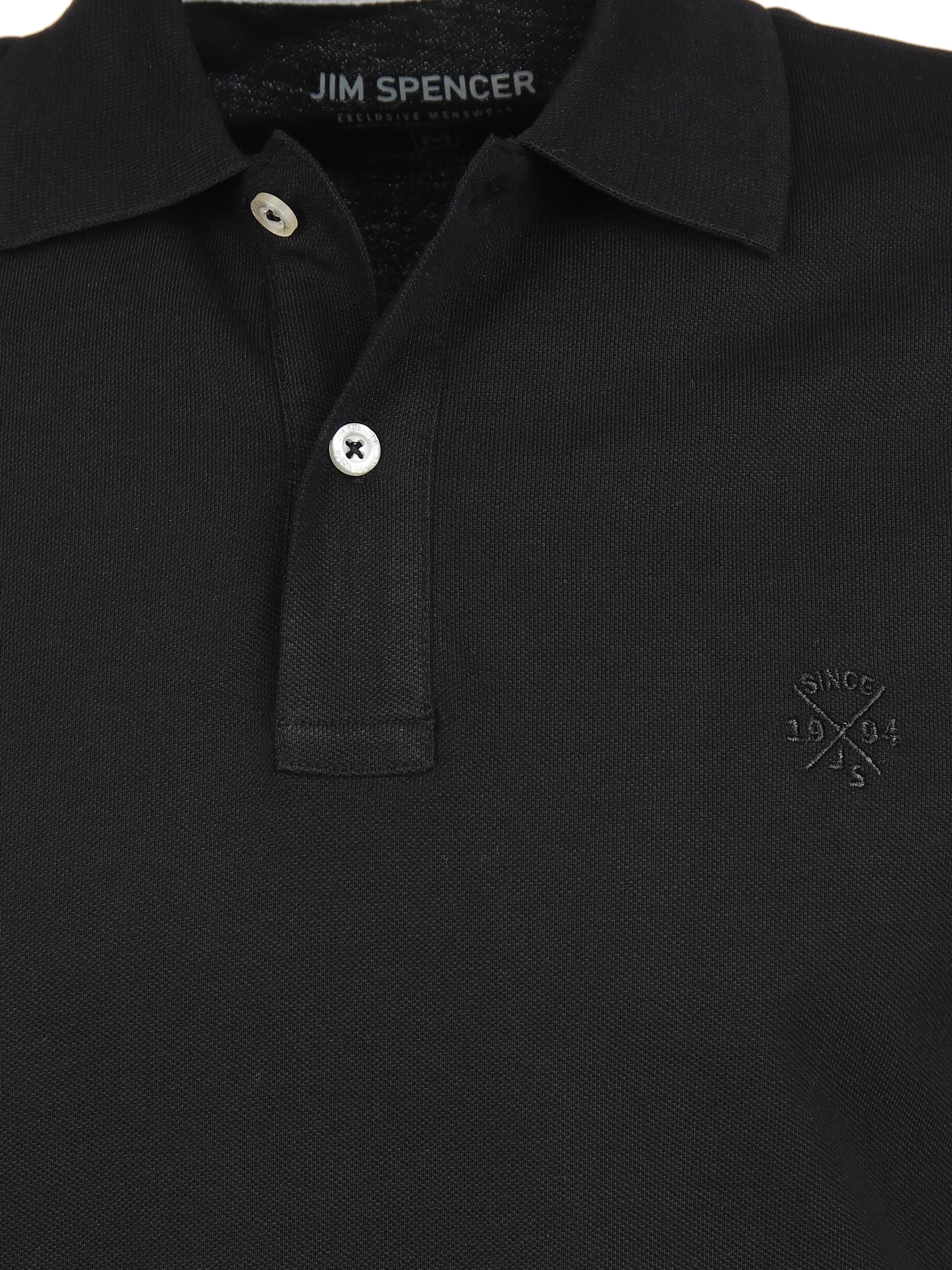 Jim Spencer He. Poloshirt 1/2 Arm uni basic Schwarz 890322 BLACK 3