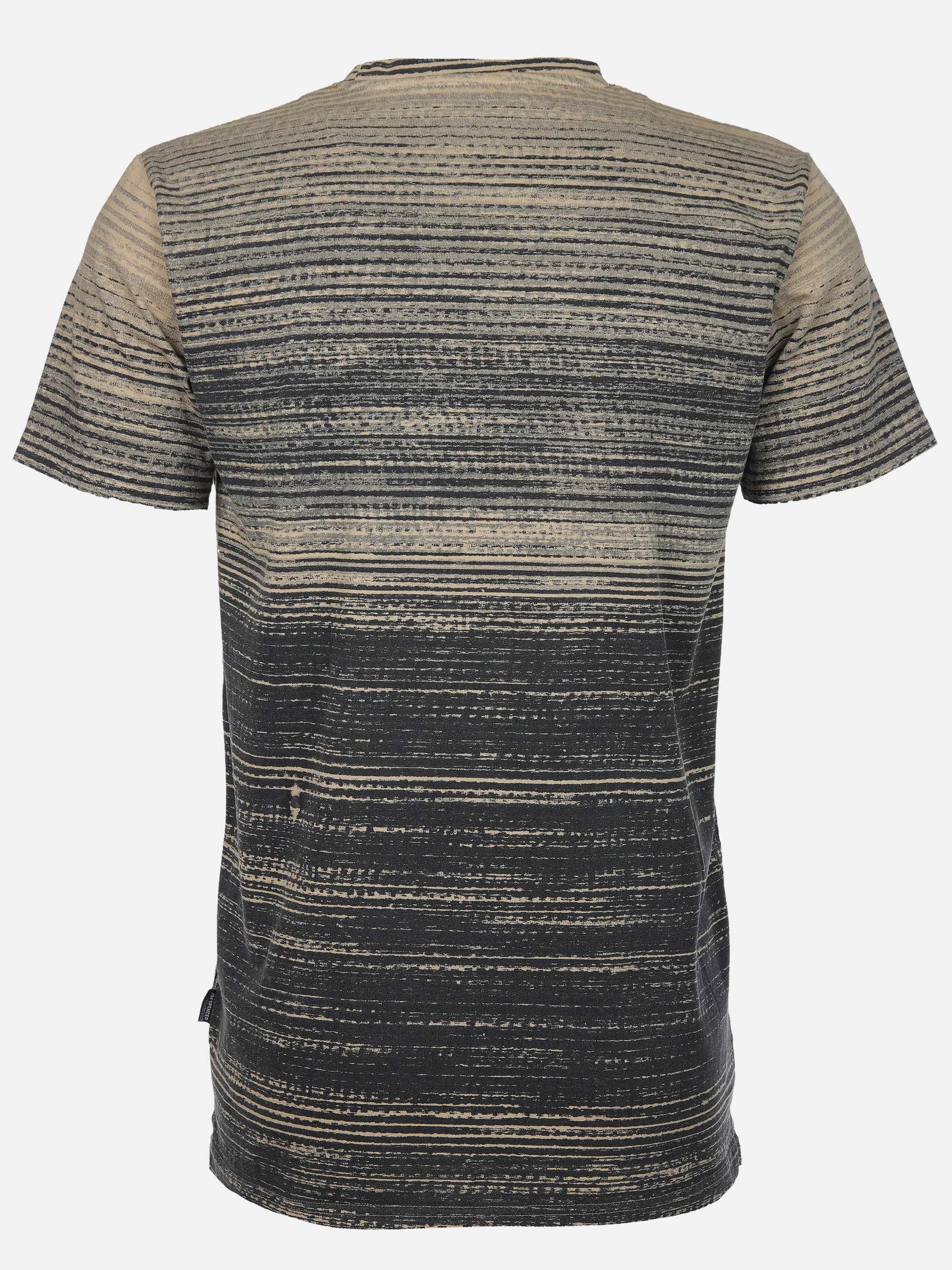 Jim Spencer He. T-Shirt 1/2 Arm allover stripe Grau 910841 STONE 2