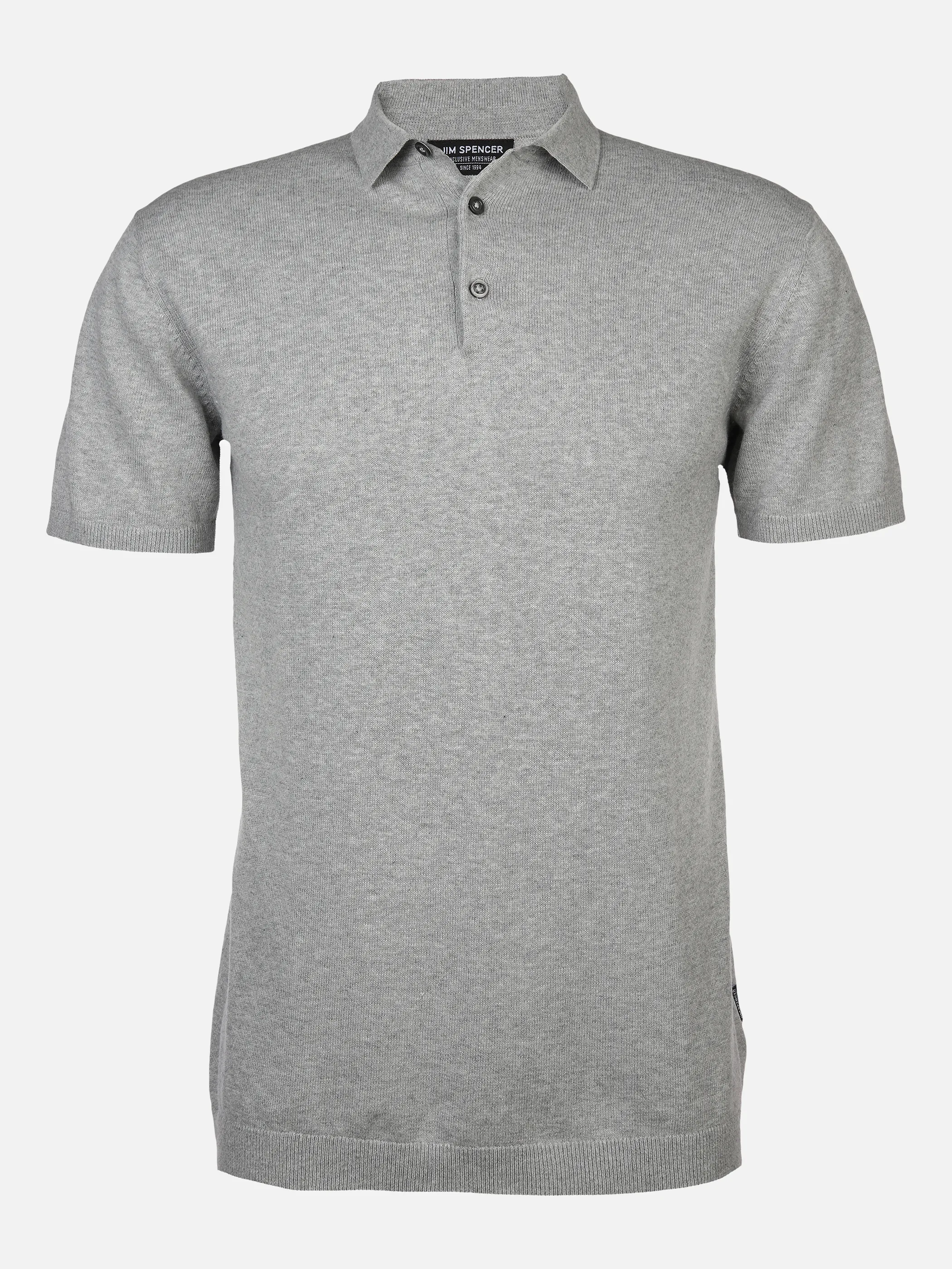 Jim Spencer He. Strickpoloshirt 1/2 Arm Grau 872599 LT GREY 1