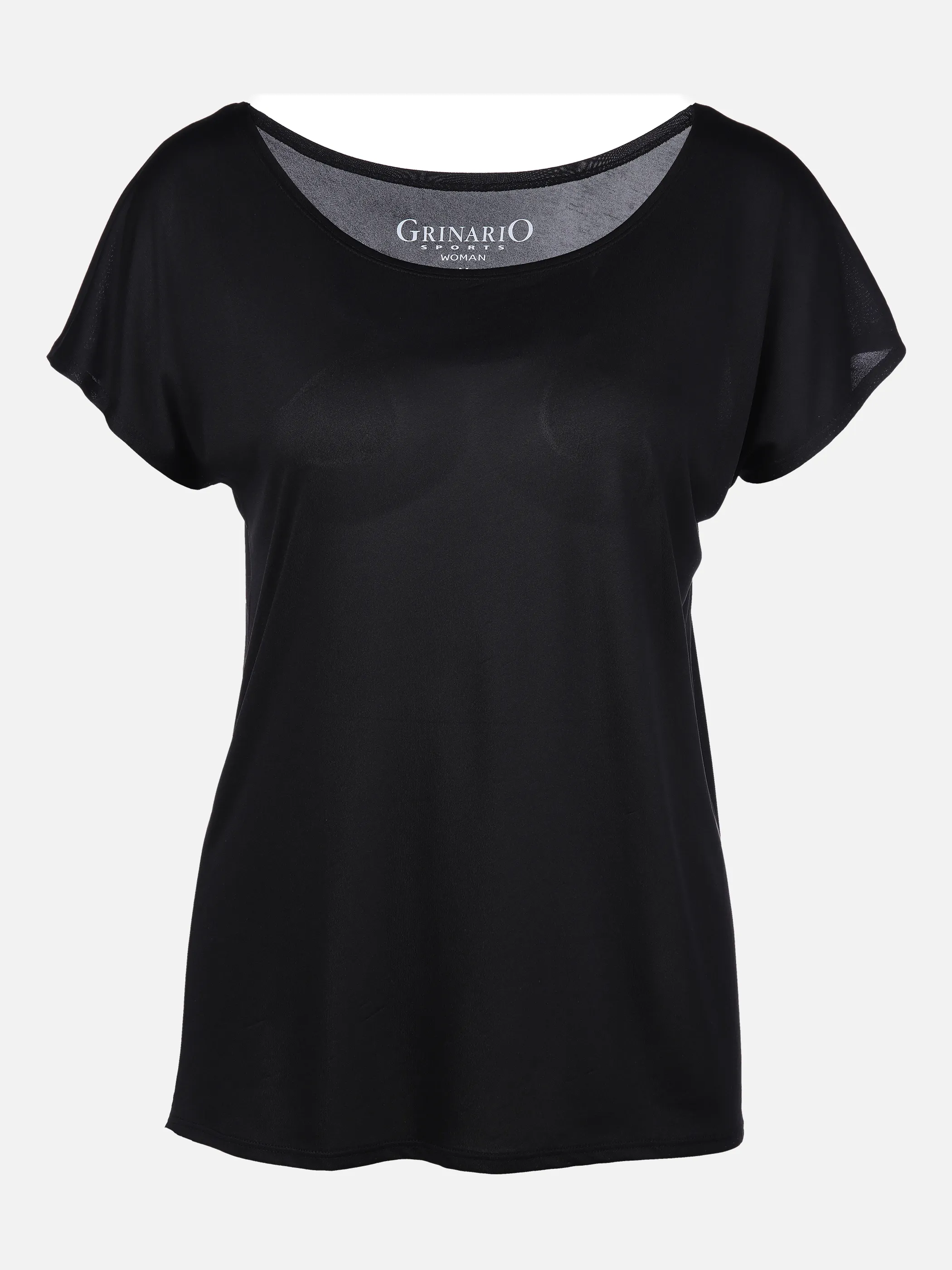 Grinario Sports Da-Sport-T-Shirt, Rundhals Schwarz 861368 SCHWARZ 1
