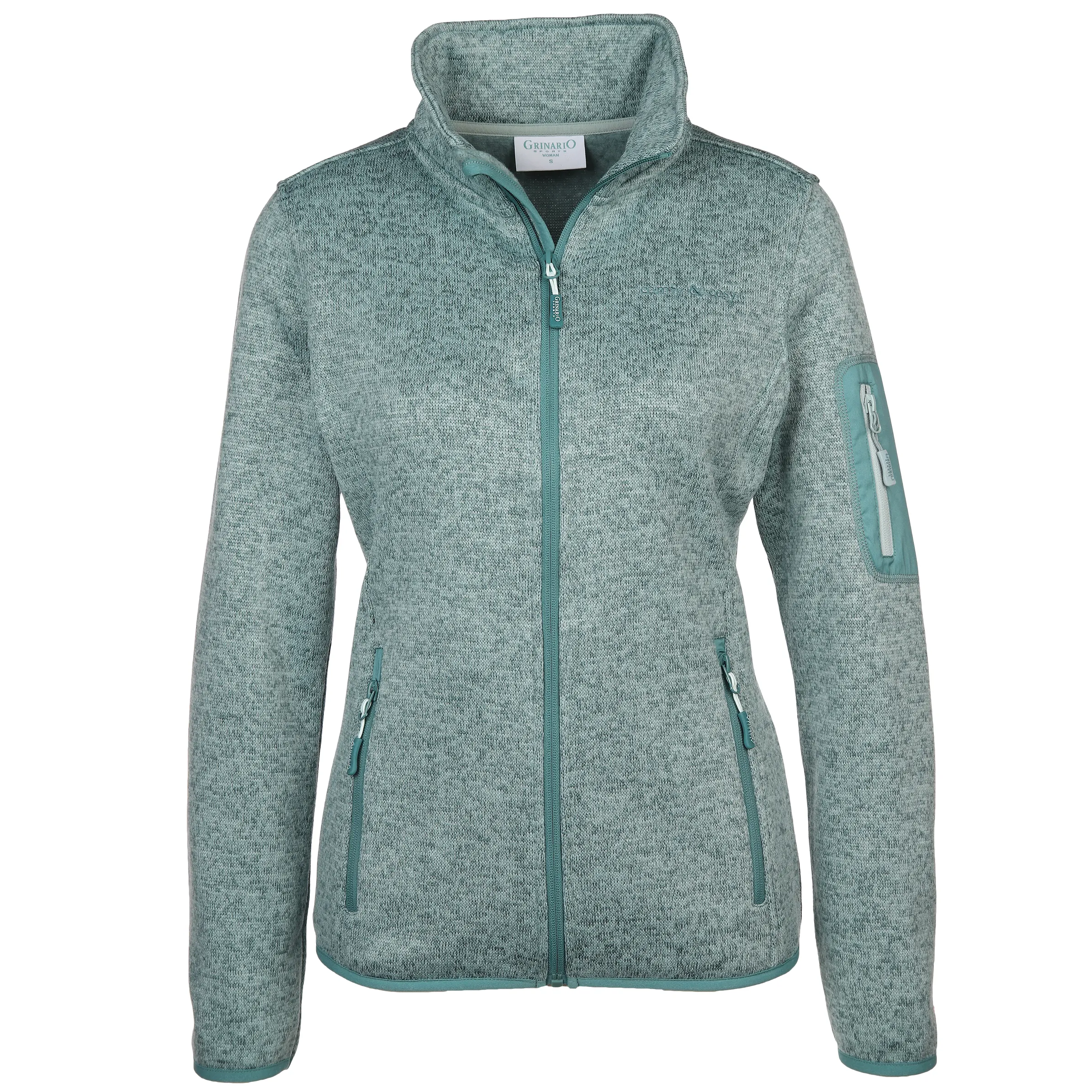 Grinario Sports Da-Fleece Jacke Türkis 880404 MINT MEL 1