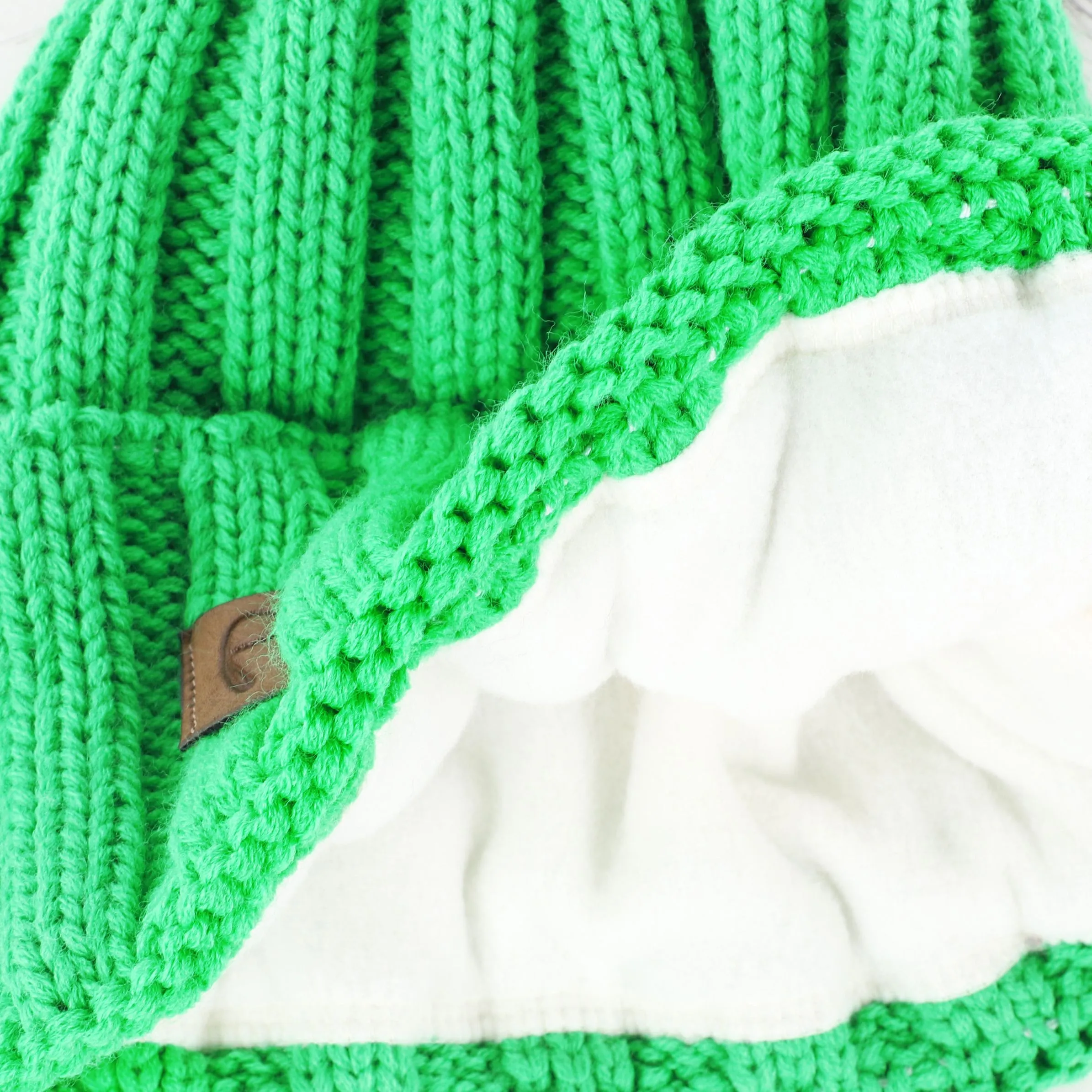 Lisa Tossa Da-Mütze m. Bommel Grün 883315 GREEN 3
