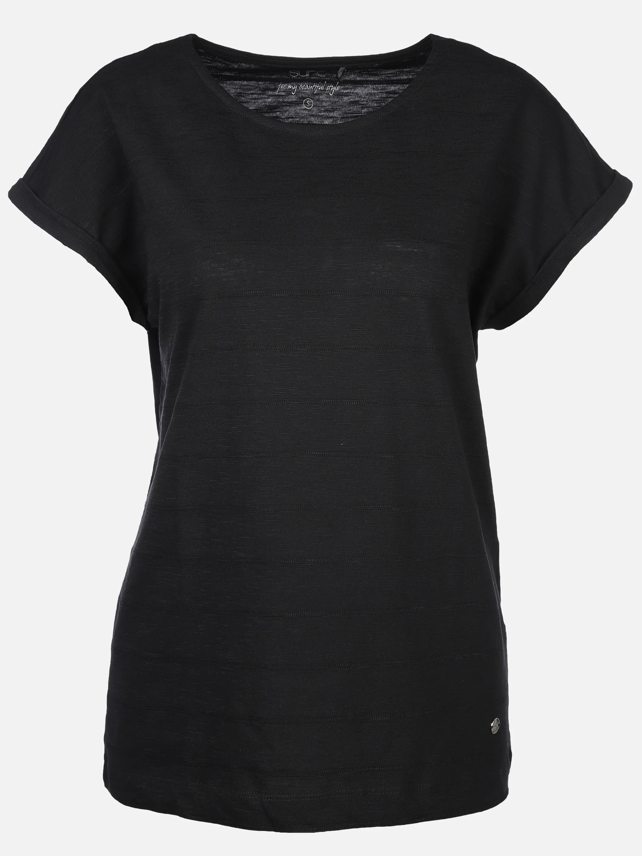 Sure Da-Struktur-T-Shirt Schwarz 889316 BLACK 1