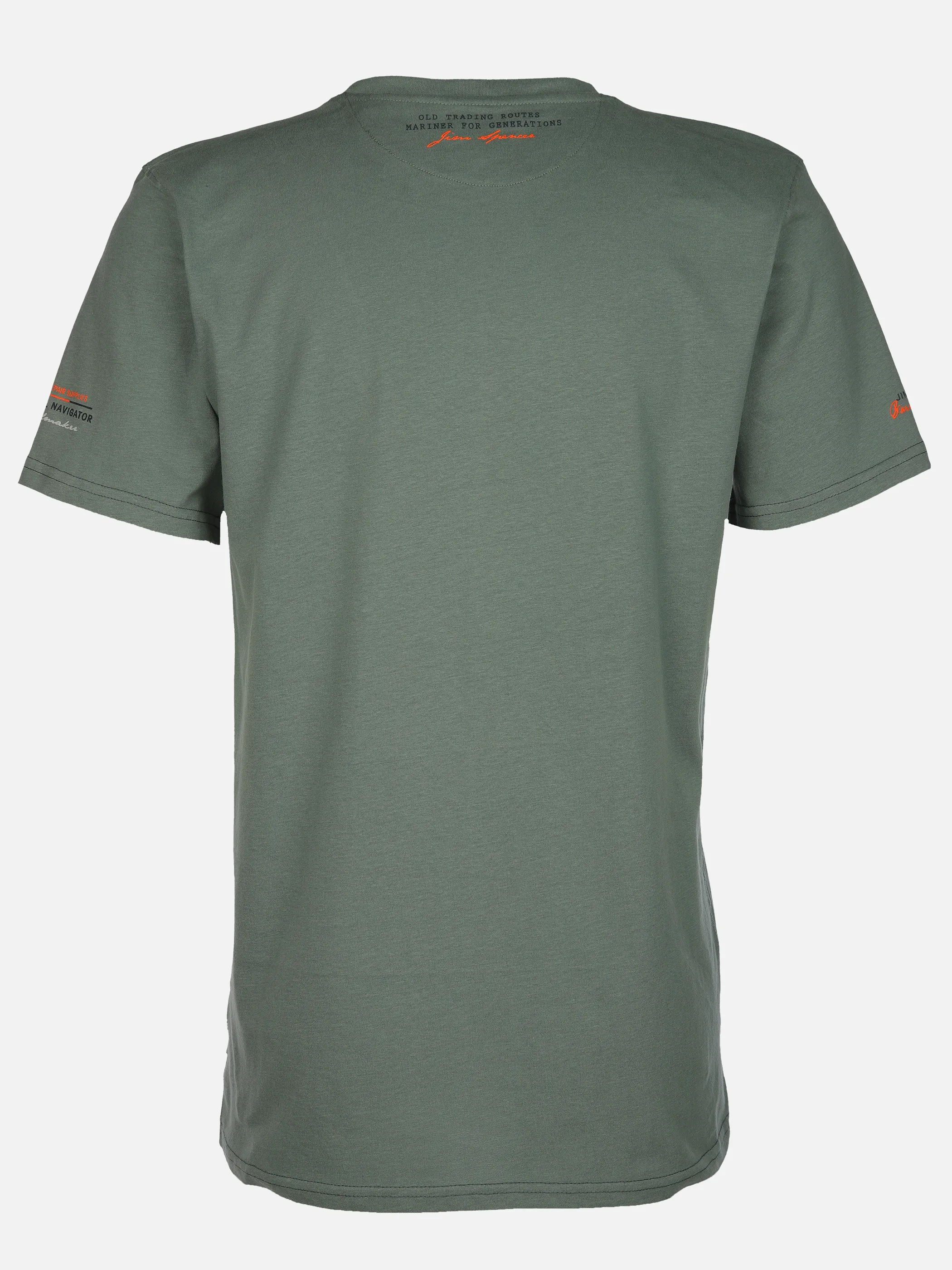 Jim Spencer He. T-Shirt 1/2 Arm Druck Grün 906246 MINT 2