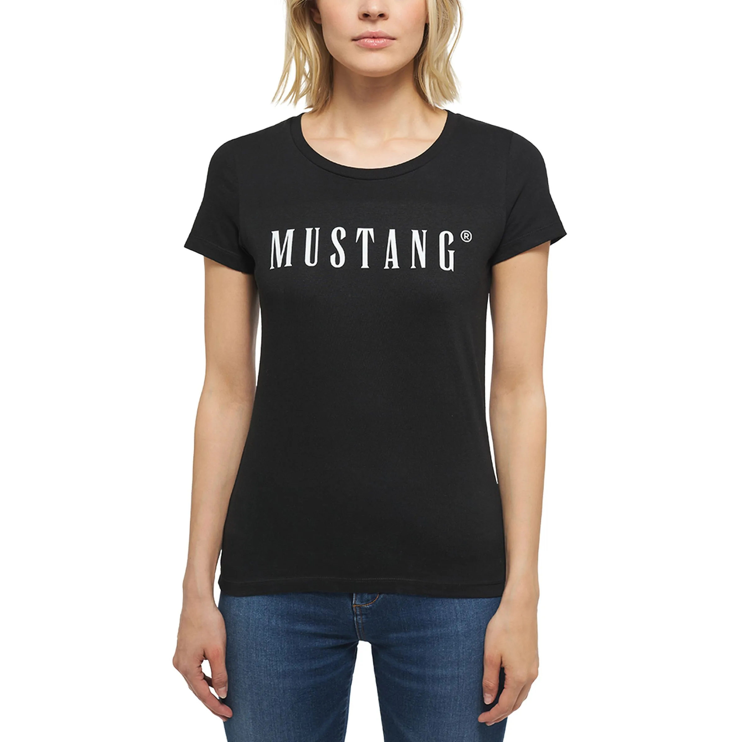 Mustang 1013222 STYLE ALINA C LOGO TEE Schwarz 874823 4142 4