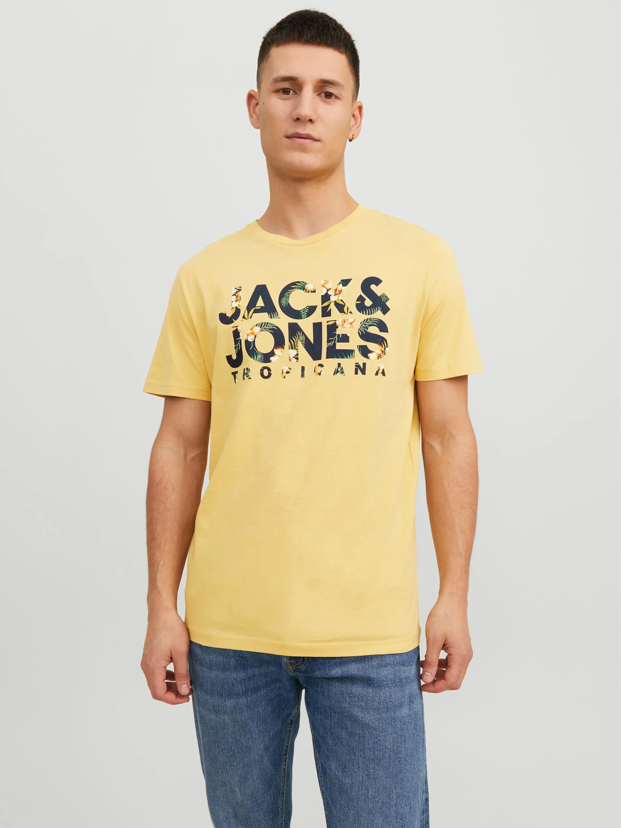 Jack Jones 12224688 JJBECS SHAPE TEE SS C Gelb 875269 176798 4