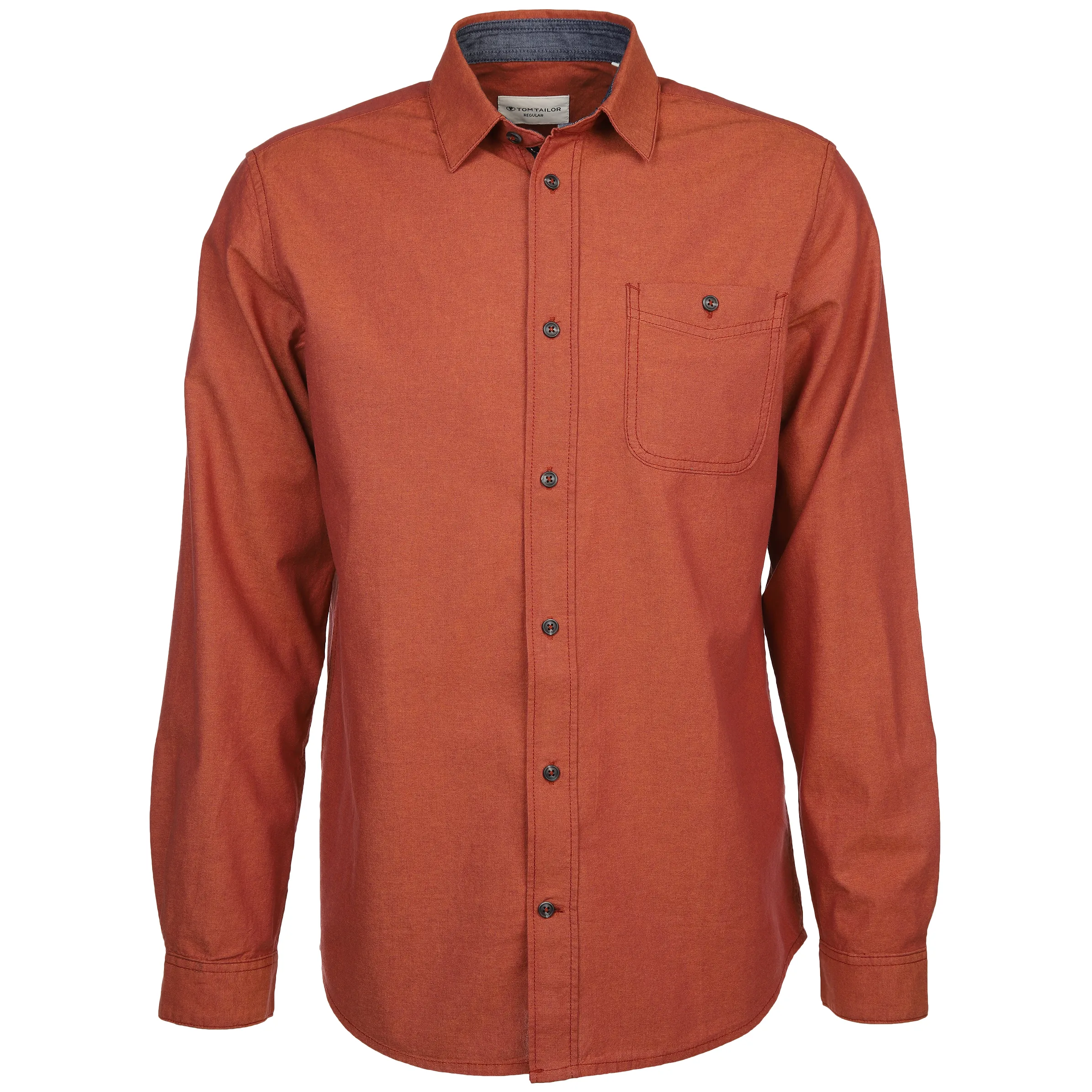 Tom Tailor 1037450 chambray shirt Orange 884279 32316 1