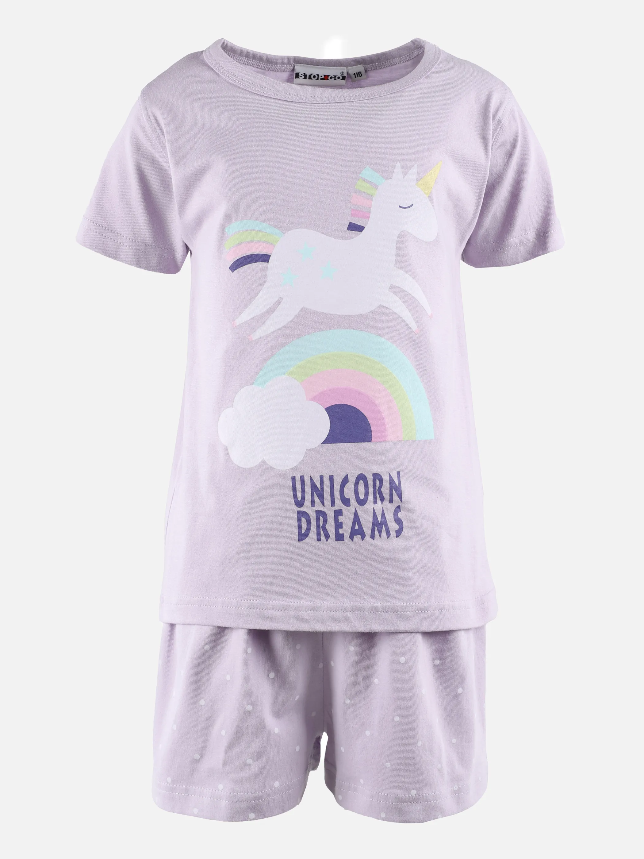 Stop + Go MG Pyjama Einhorn Shirt 1/2 Arm Pink 873700 PINK 1