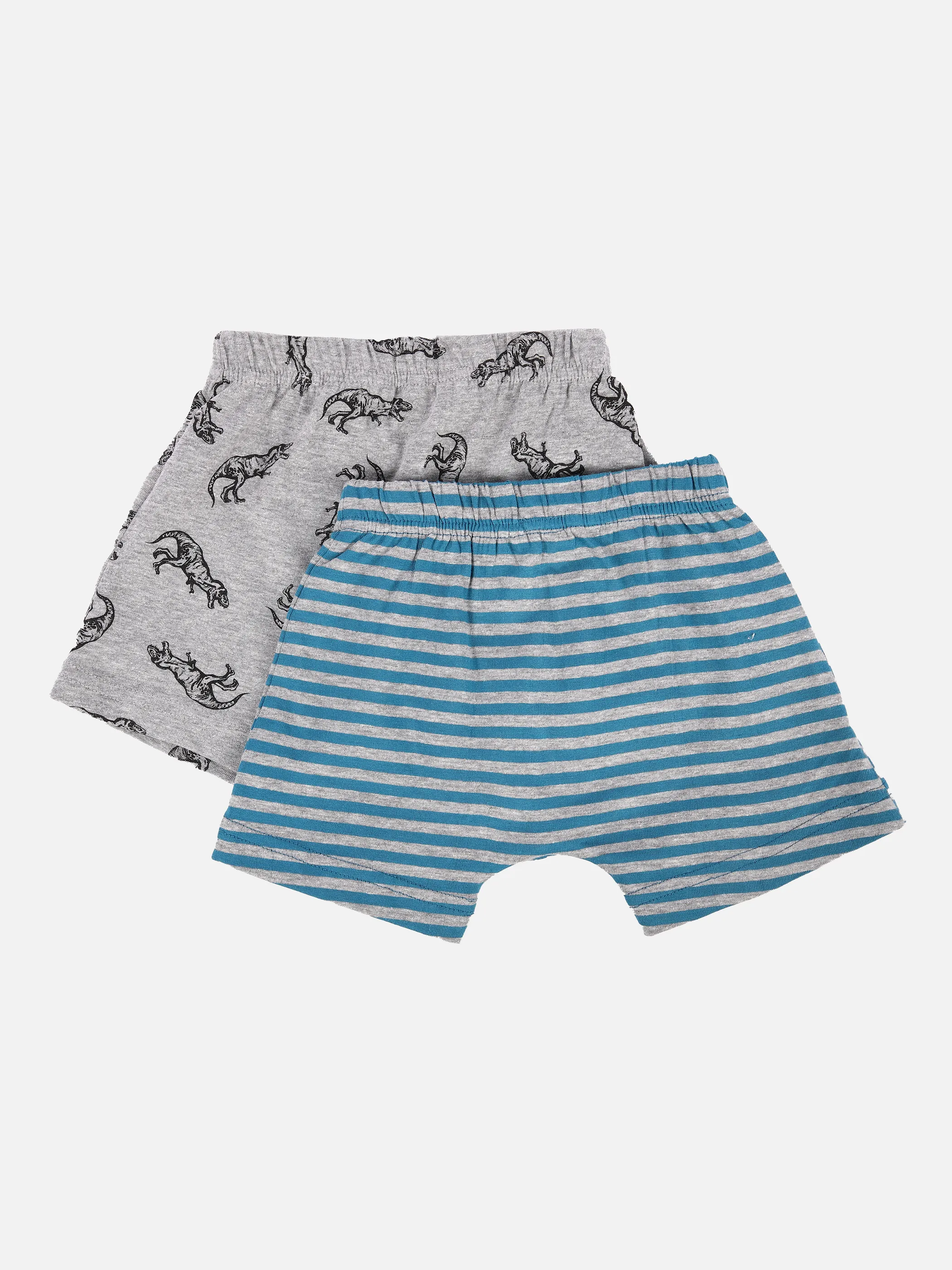 Stop + Go Kn. Shorts 2er Set T-Rex AOP/S Grau 851056 GREY/BLUE 2