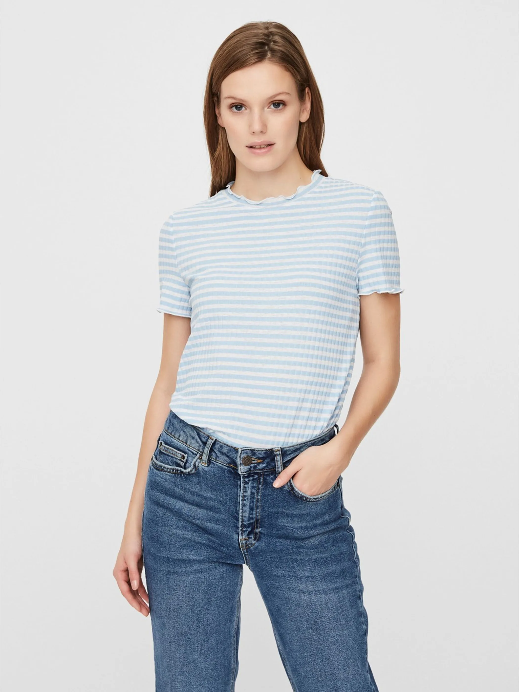 Vero Moda 10227505 VMKIRI SS TOP JRS Weiß 832971 175598001 2