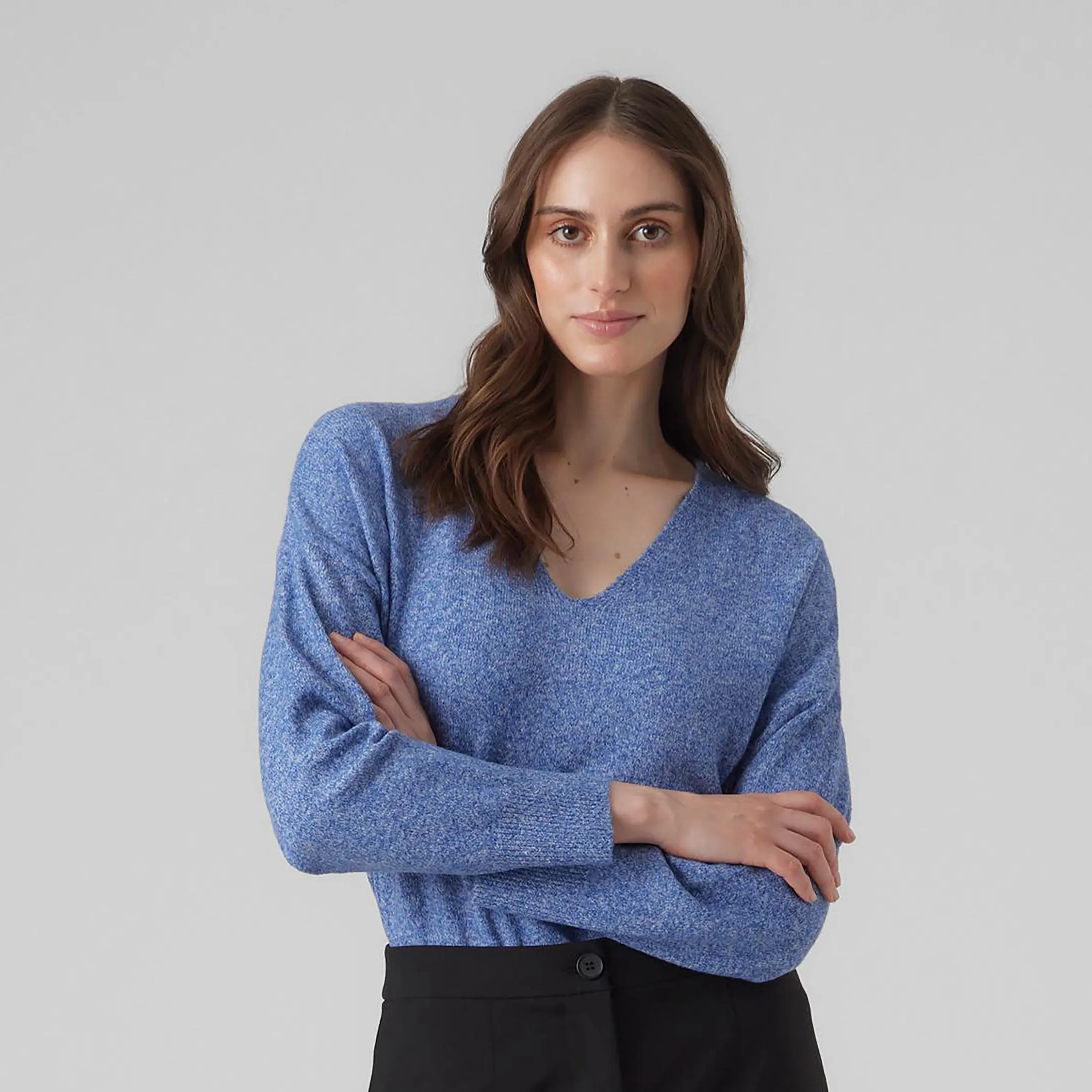 Vero Moda 10252090 VMDOFFY LS V-NECK BLO Blau 854396 292659001 2 Vero Moda 10252090 VMDOFFY LS V-NECK BLO Blau 854396 292659001 2