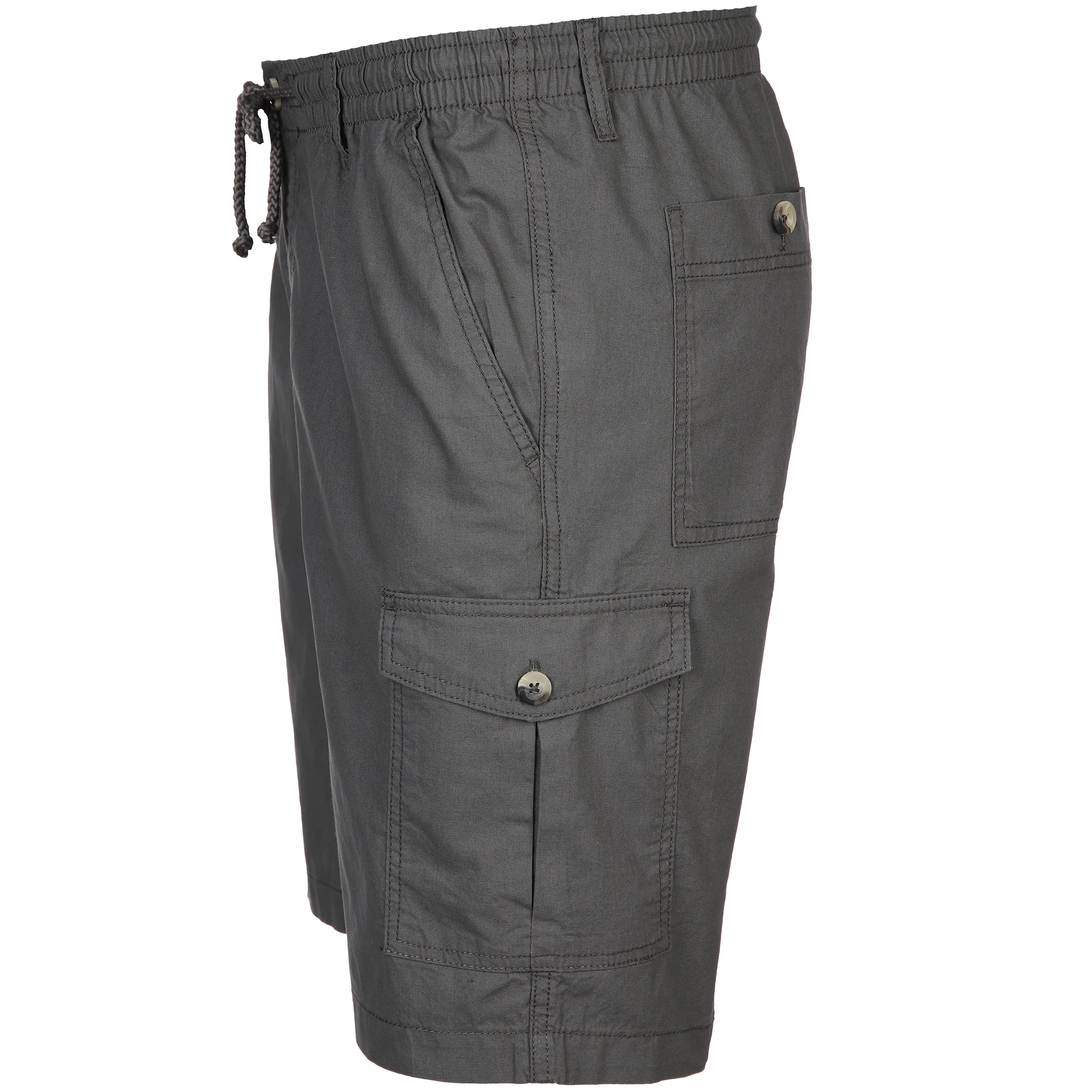 Marcel Battiston He. Cotton Sheeting Short Grau 834531 GRAPHIT 3