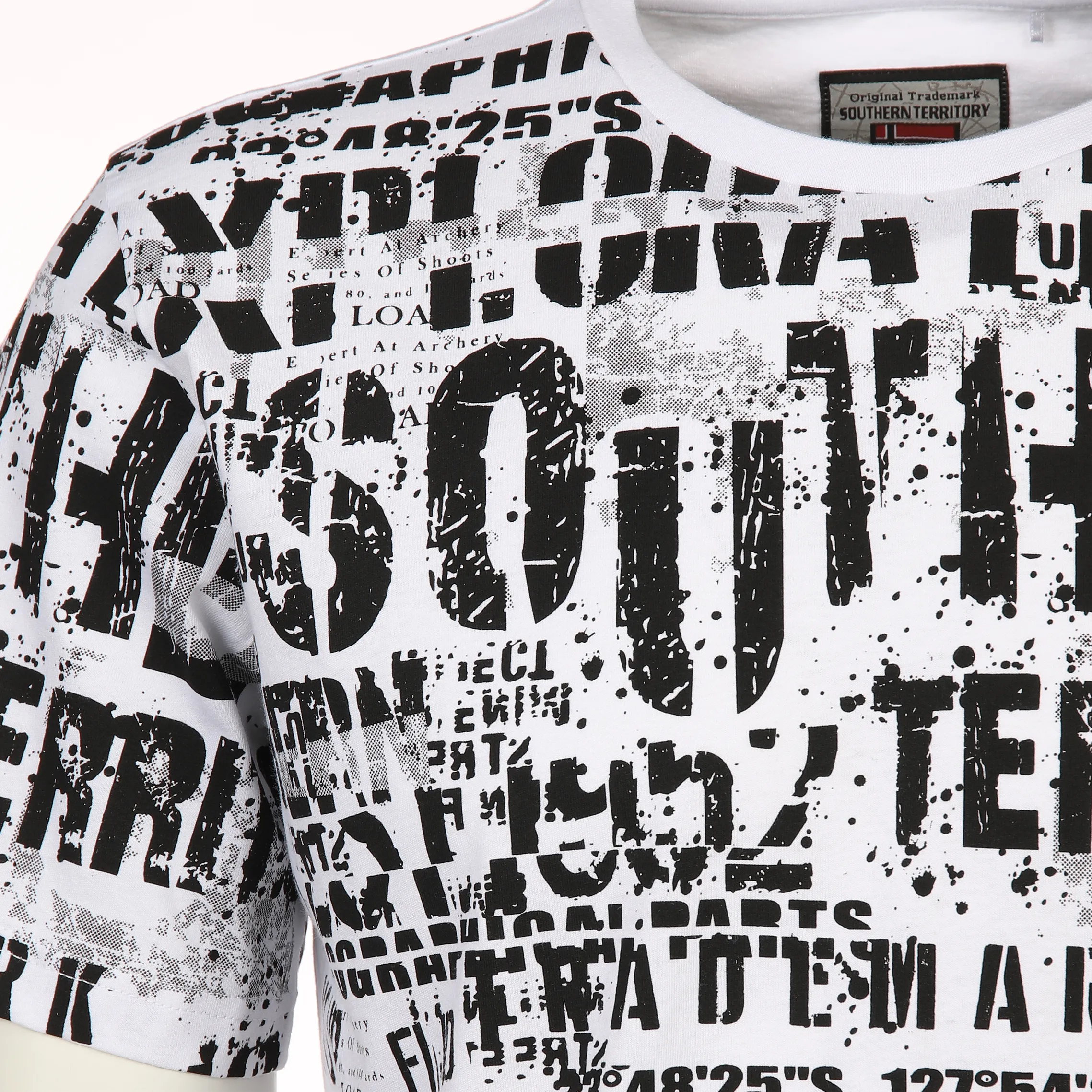 Southern Territory He. T-Shirt 1/2 Arm allover washer Weiß 885861 WHITE 3 Southern Territory He. T-Shirt 1/2 Arm allover washer Weiß 885861 WHITE 3