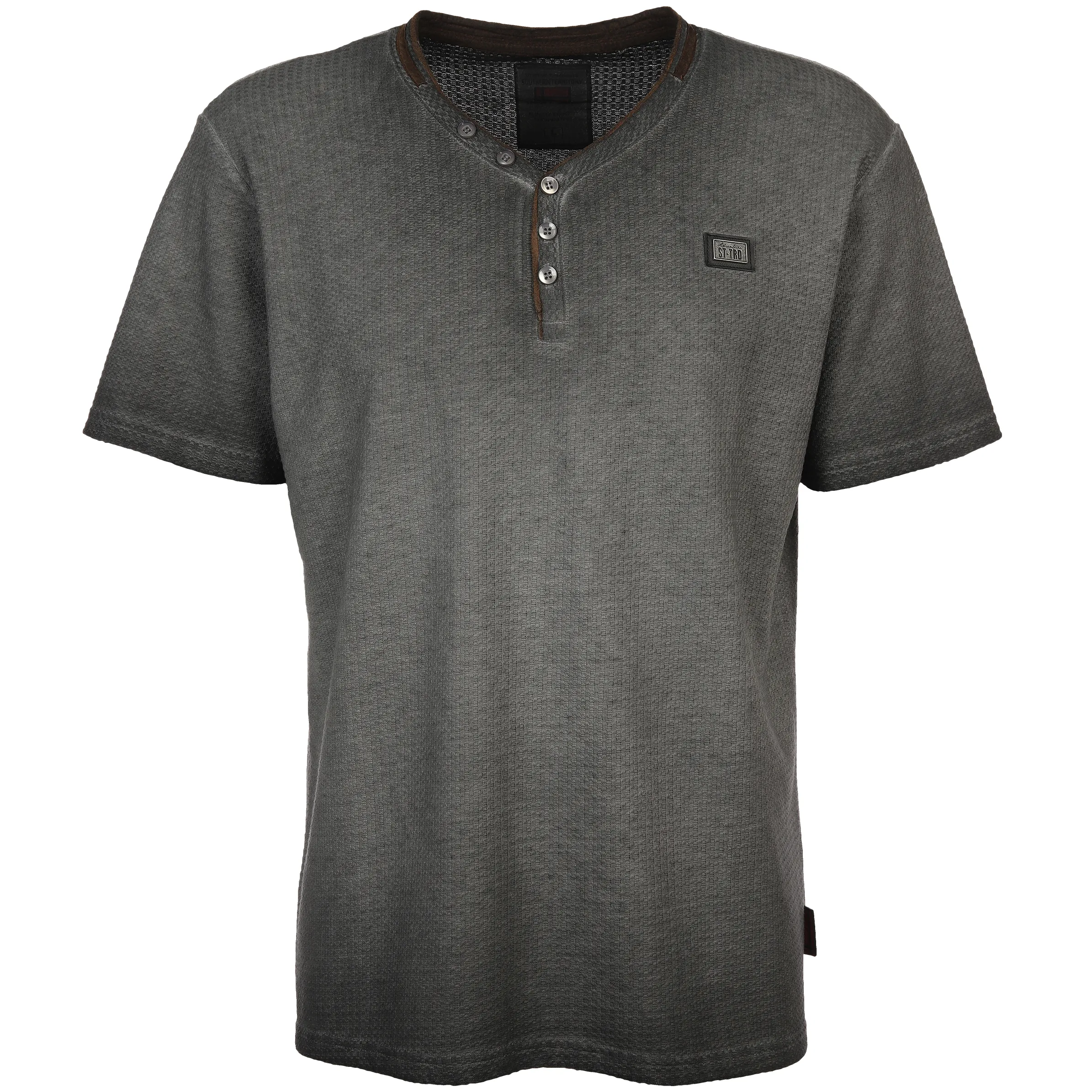 Southern Territory He. Henleyshirt 1/2 Arm suede 2in1 Grau 886498 GREY 1 Southern Territory He. Henleyshirt 1/2 Arm suede 2in1 Grau 886498 GREY 1